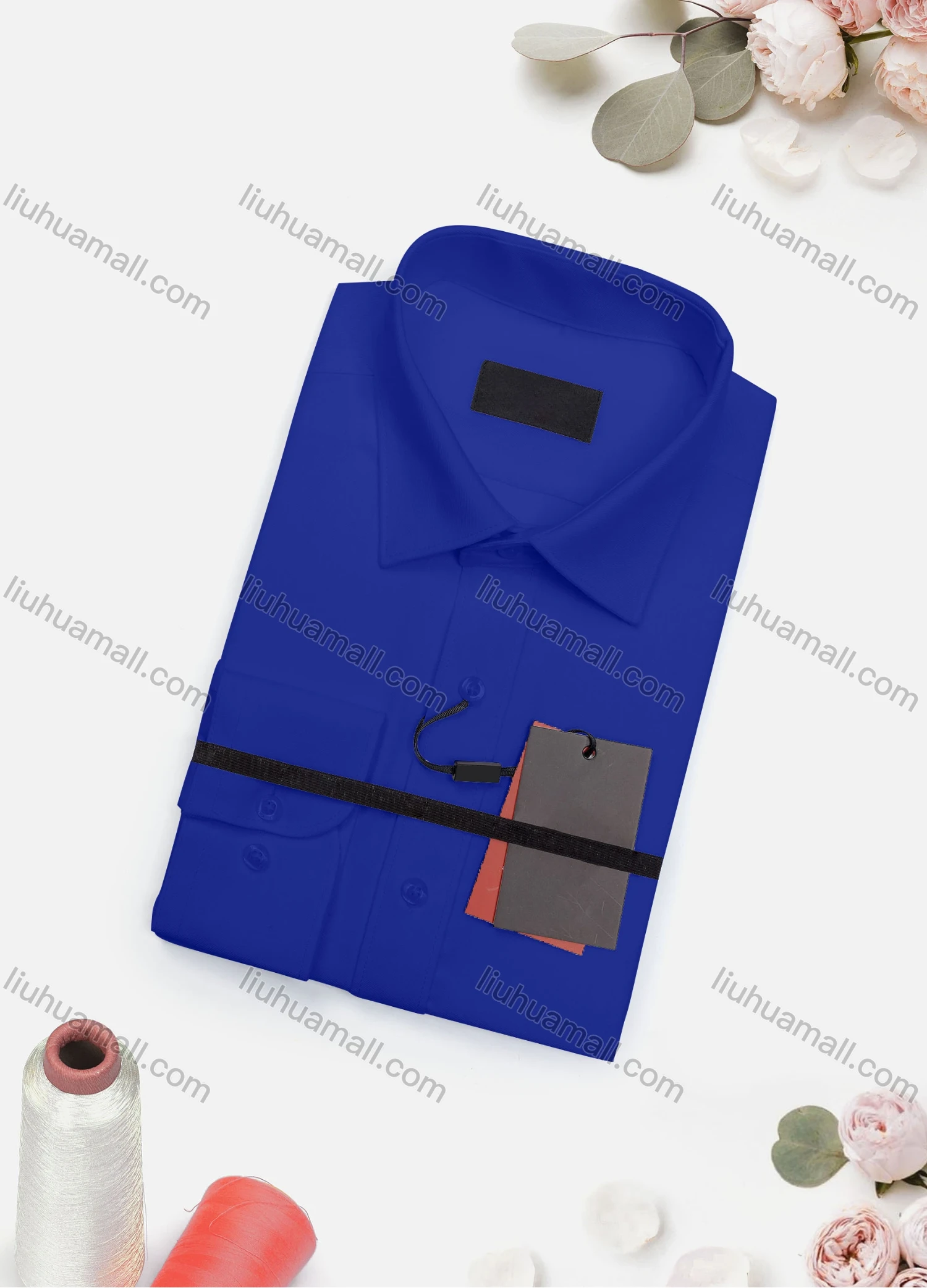 Wholesale Men's Casual Plain Long Sleeve Collared Button Down Shirt 2019-1# - Liuhuamall
