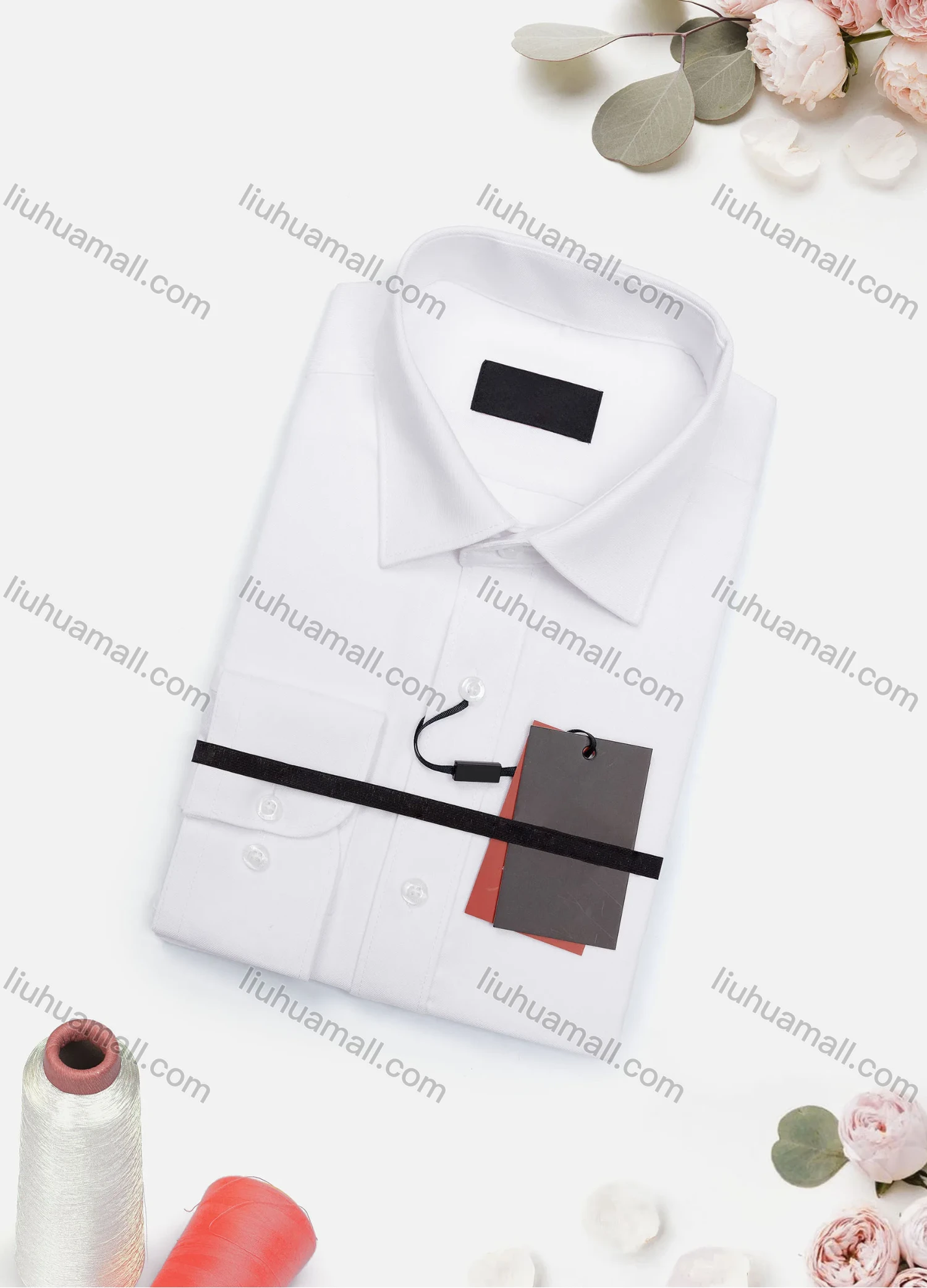 Wholesale Men's Casual Plain Long Sleeve Collared Button Down Shirt 2019-1# - Liuhuamall