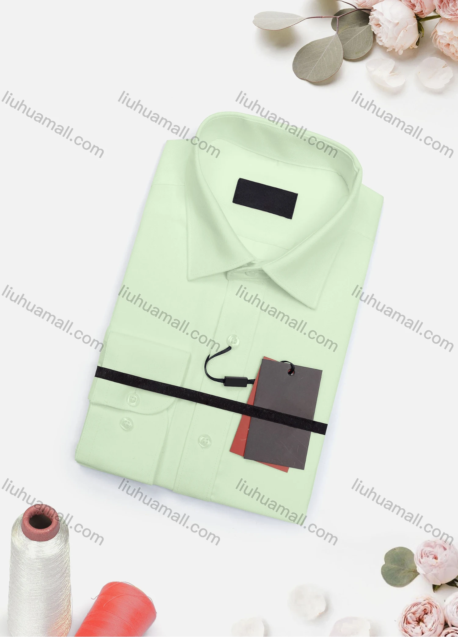 Wholesale Men's Casual Plain Long Sleeve Collared Button Down Shirt 2019-1# - Liuhuamall
