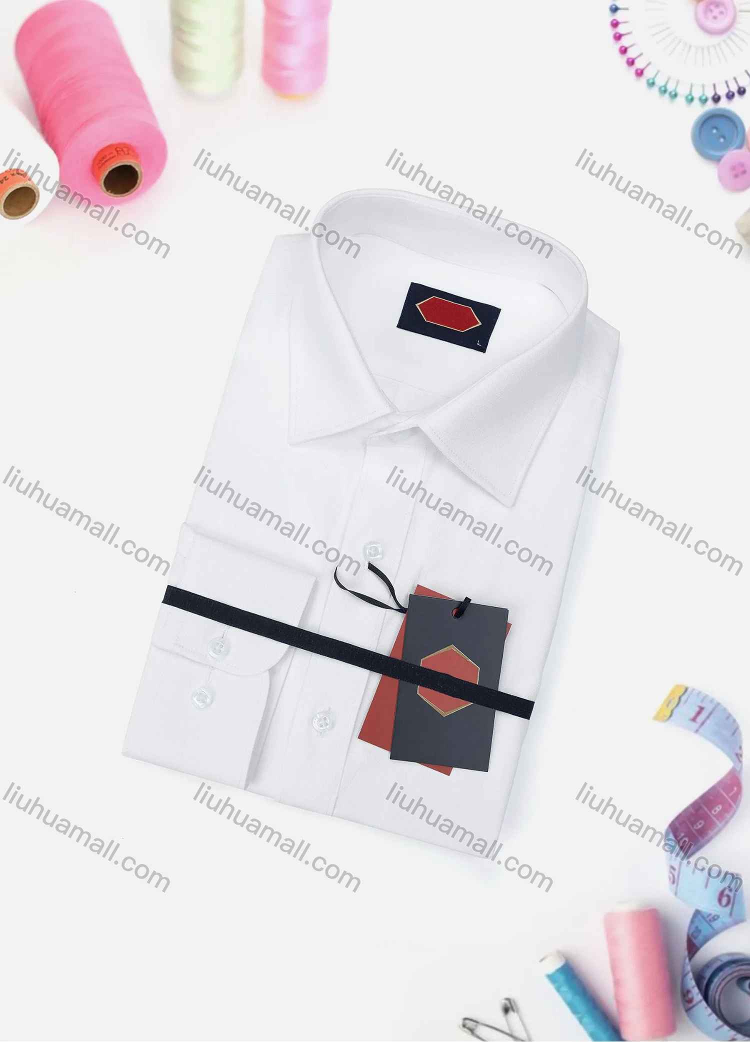 Wholesale Men's Casual Plain Long Sleeve Collared Button Down Shirt 2058-2# - Liuhuamall