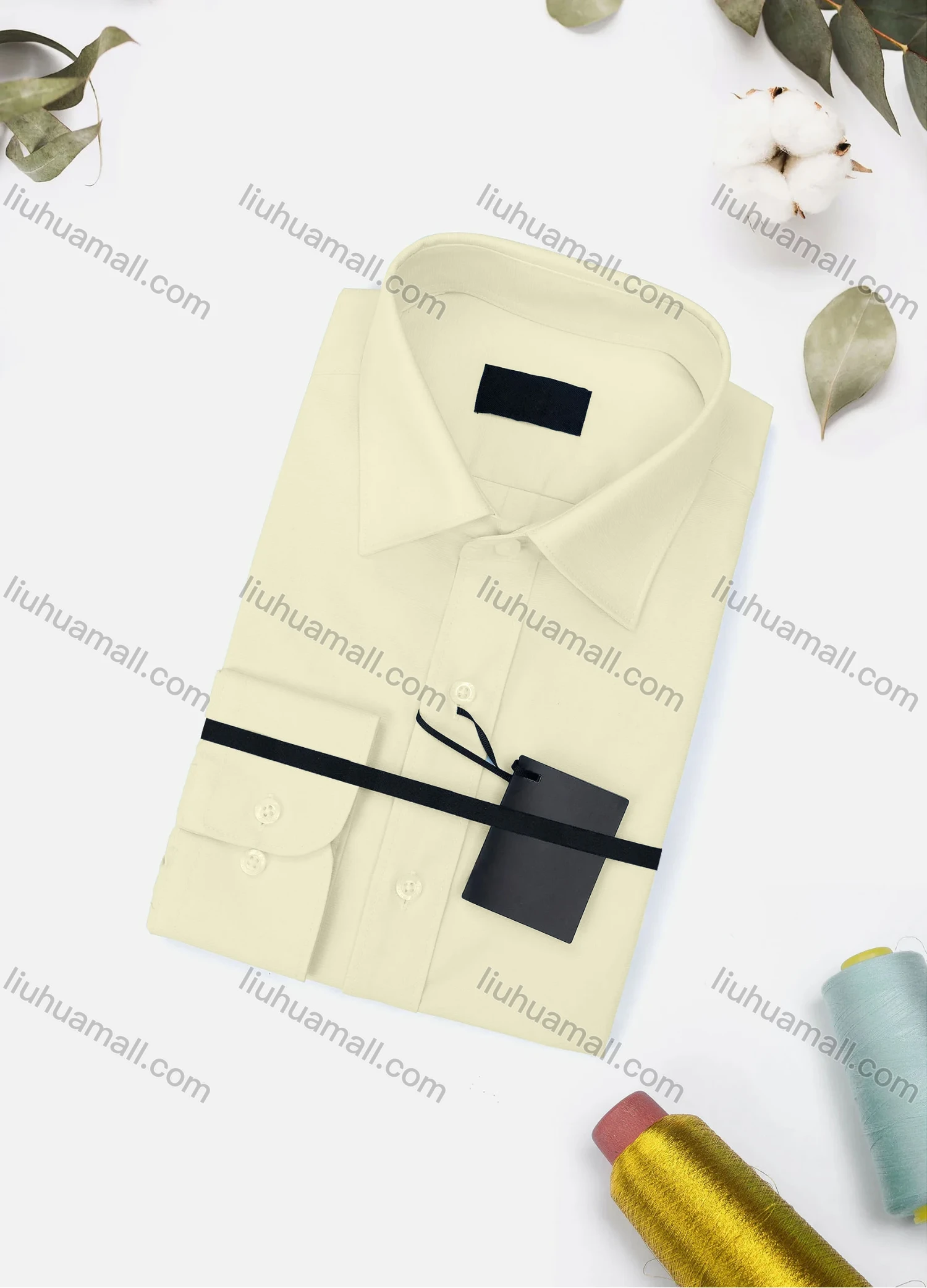 Wholesale Men's Casual Plain Long Sleeve Collared Button Down Shirt 2670-4# - Liuhuamall