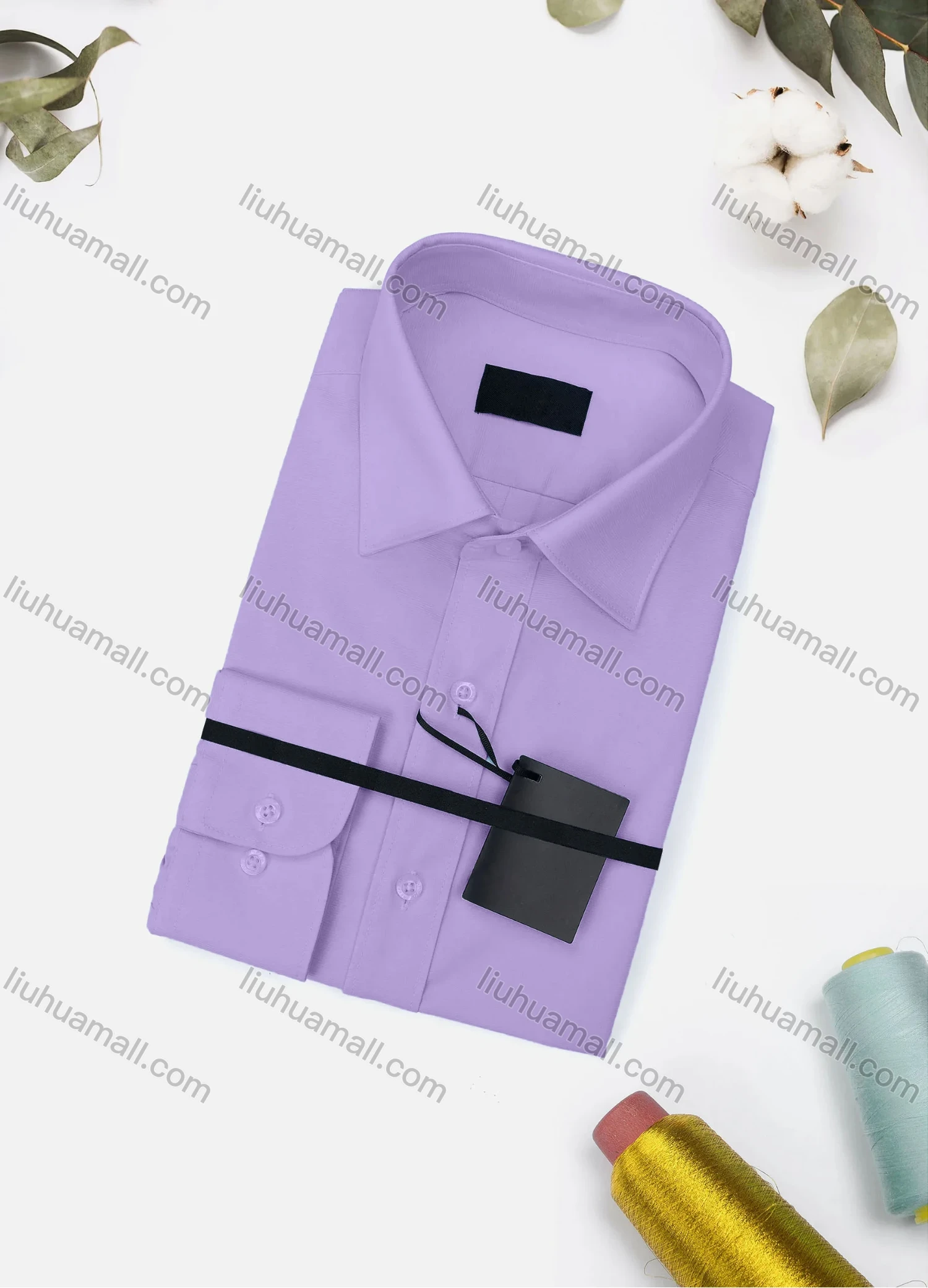 Wholesale Men's Casual Plain Long Sleeve Collared Button Down Shirt 2670-4# - Liuhuamall