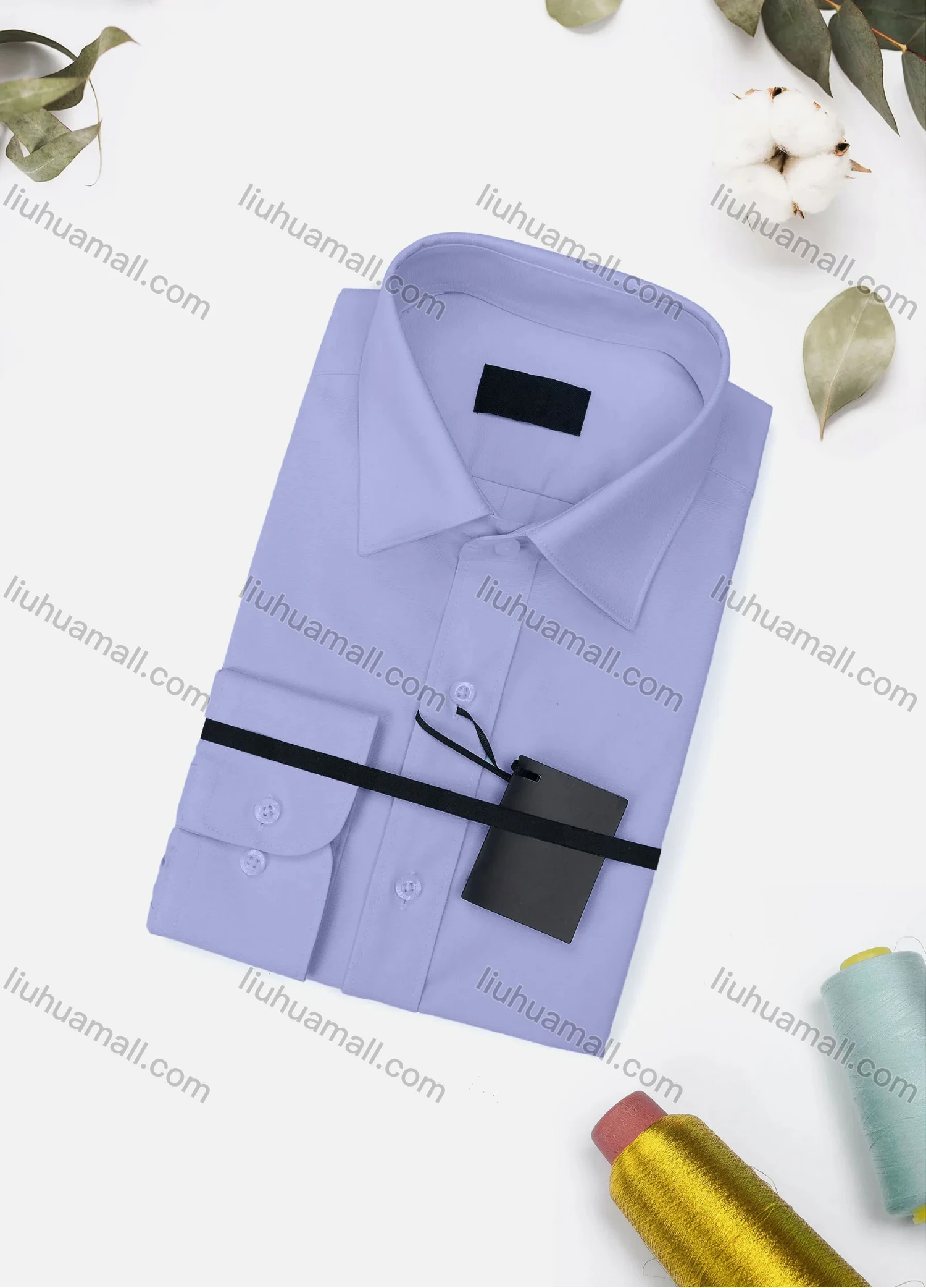 Wholesale Men's Casual Plain Long Sleeve Collared Button Down Shirt 2670-4# - Liuhuamall
