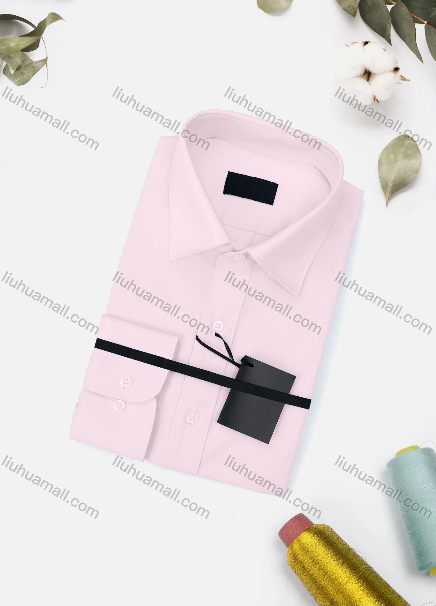 Wholesale Men's Casual Plain Long Sleeve Collared Button Down Shirt 2670-4# - Liuhuamall