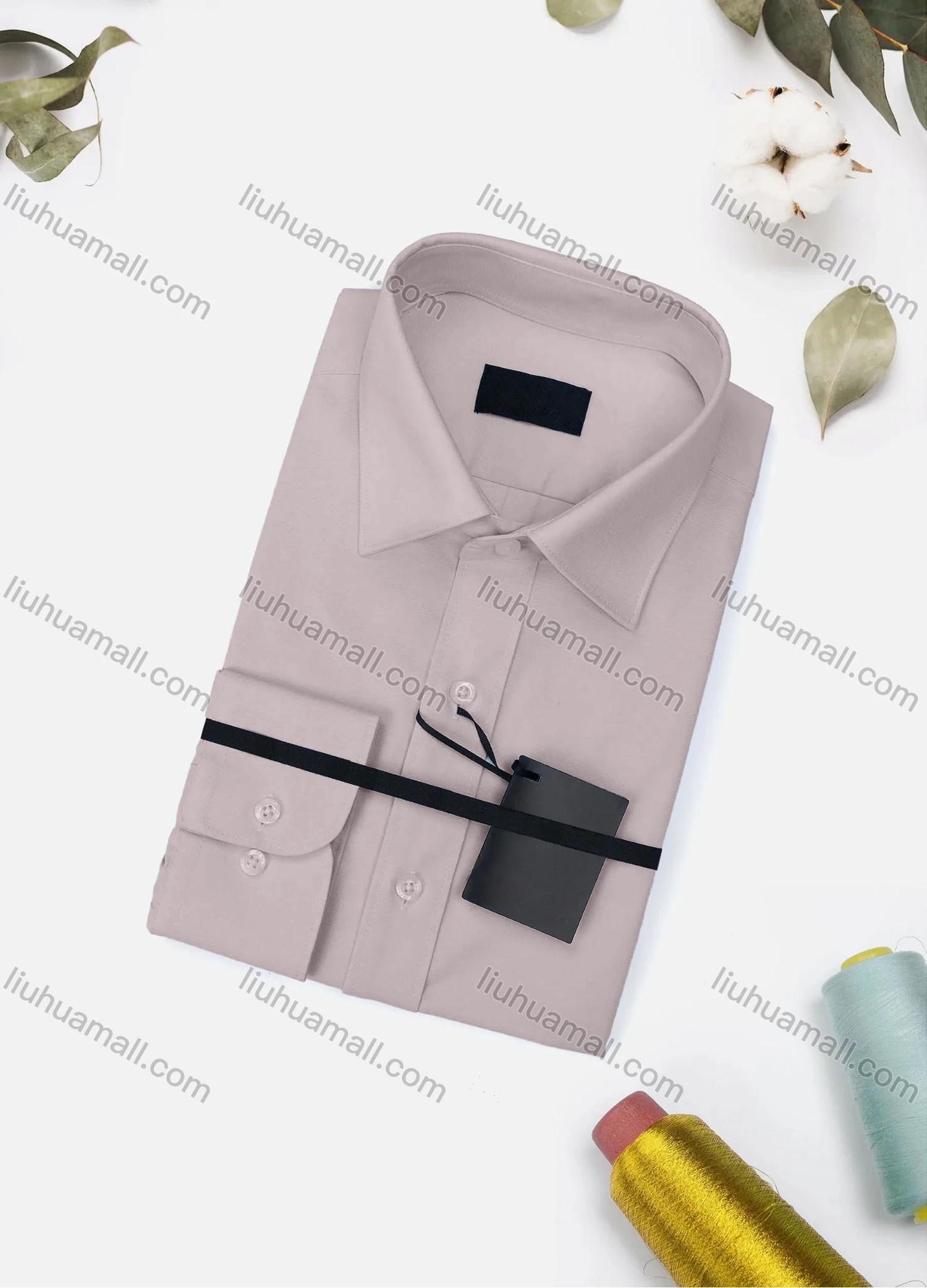 Wholesale Men's Casual Plain Long Sleeve Collared Button Down Shirt 2670-4# - Liuhuamall