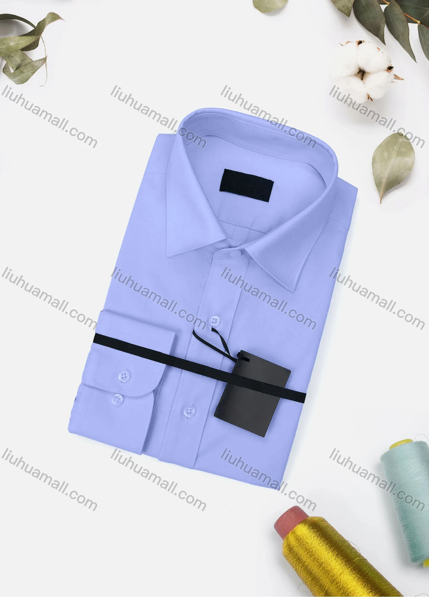 Wholesale Men's Casual Plain Long Sleeve Collared Button Down Shirt 2670-4# - Liuhuamall