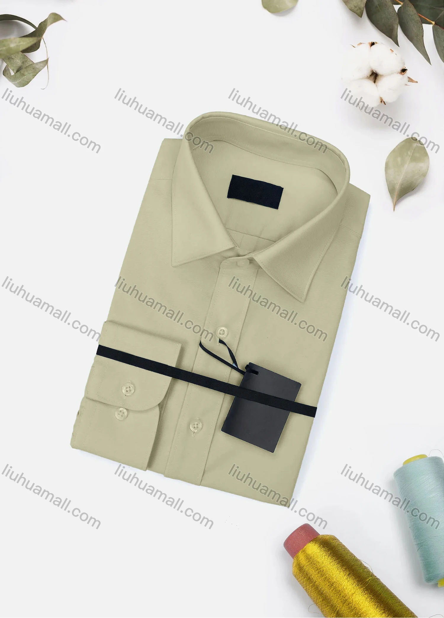 Wholesale Men's Casual Plain Long Sleeve Collared Button Down Shirt 2670-4# - Liuhuamall
