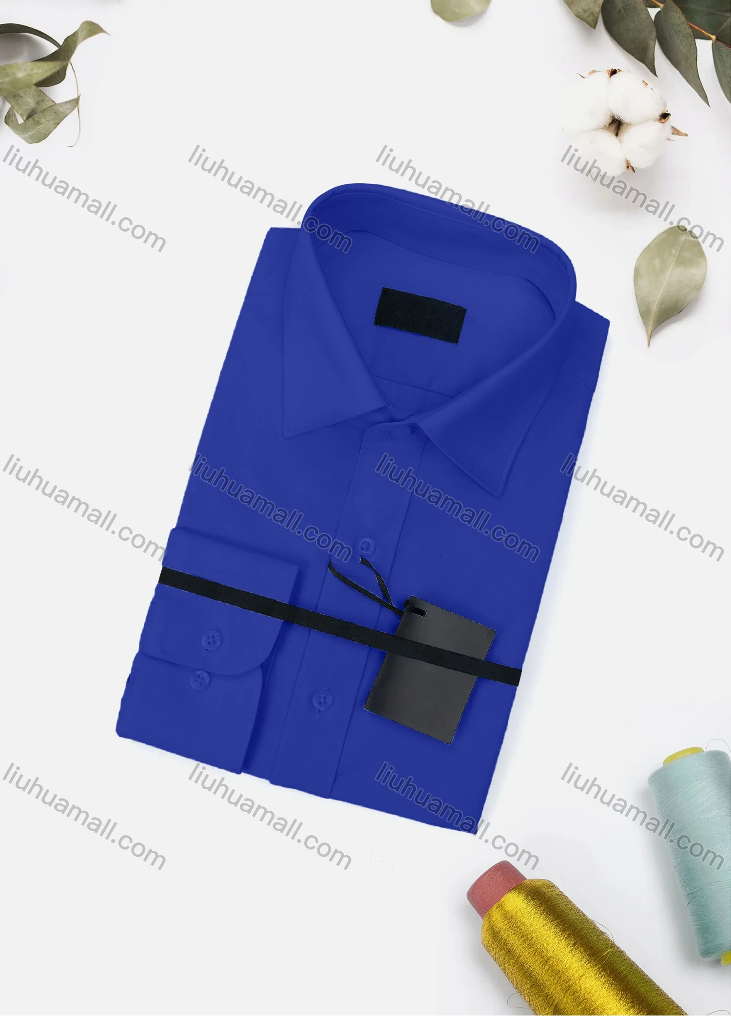 Wholesale Men's Casual Plain Long Sleeve Collared Button Down Shirt 2670-4# - Liuhuamall