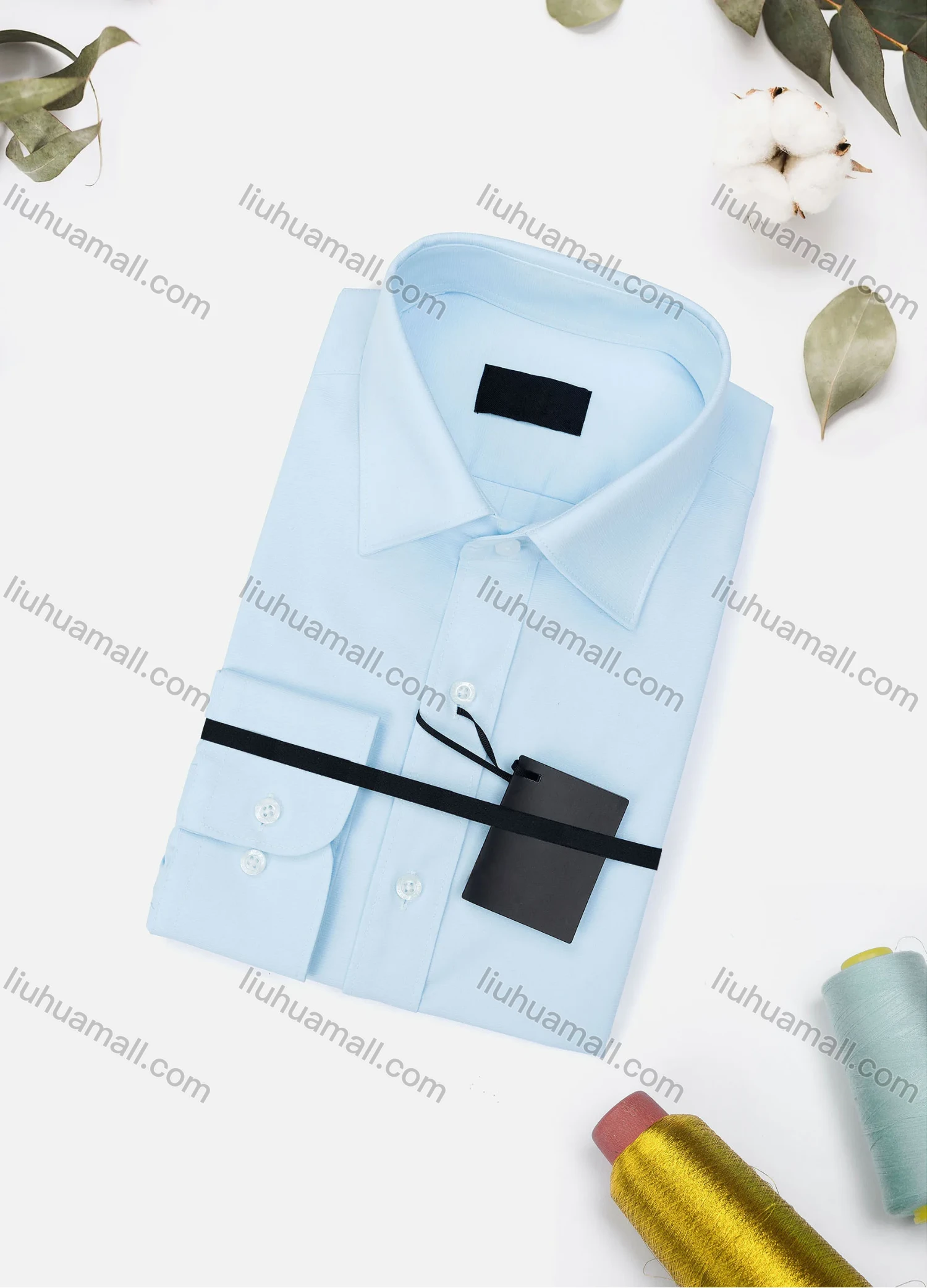 Wholesale Men's Casual Plain Long Sleeve Collared Button Down Shirt 2670-4# - Liuhuamall