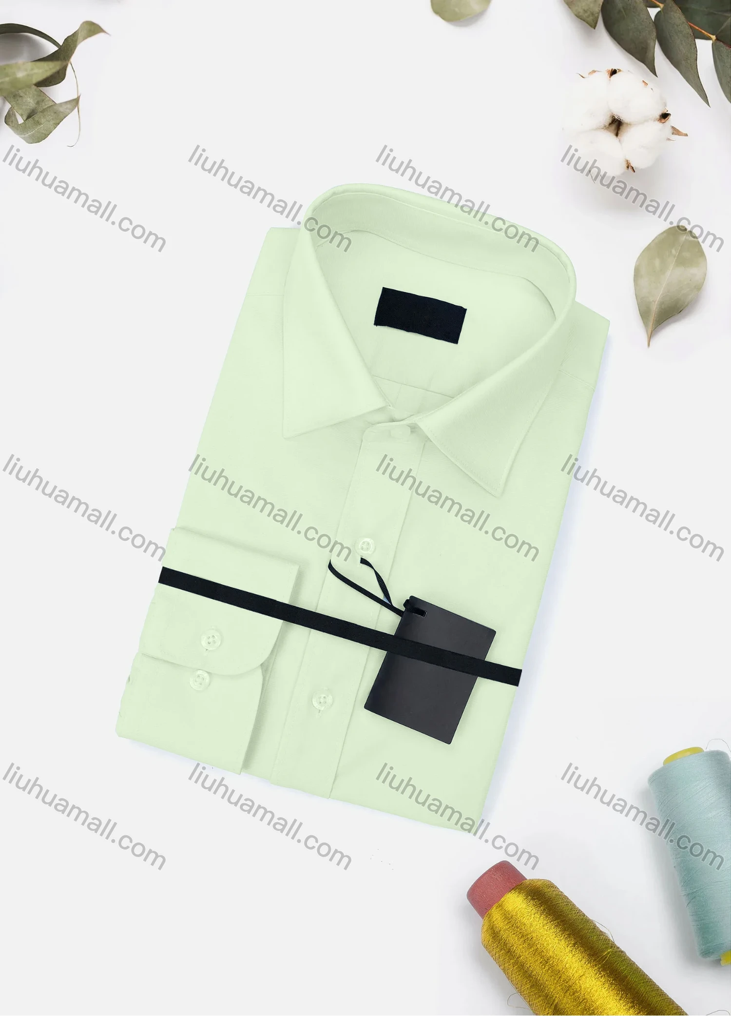 Wholesale Men's Casual Plain Long Sleeve Collared Button Down Shirt 2670-4# - Liuhuamall