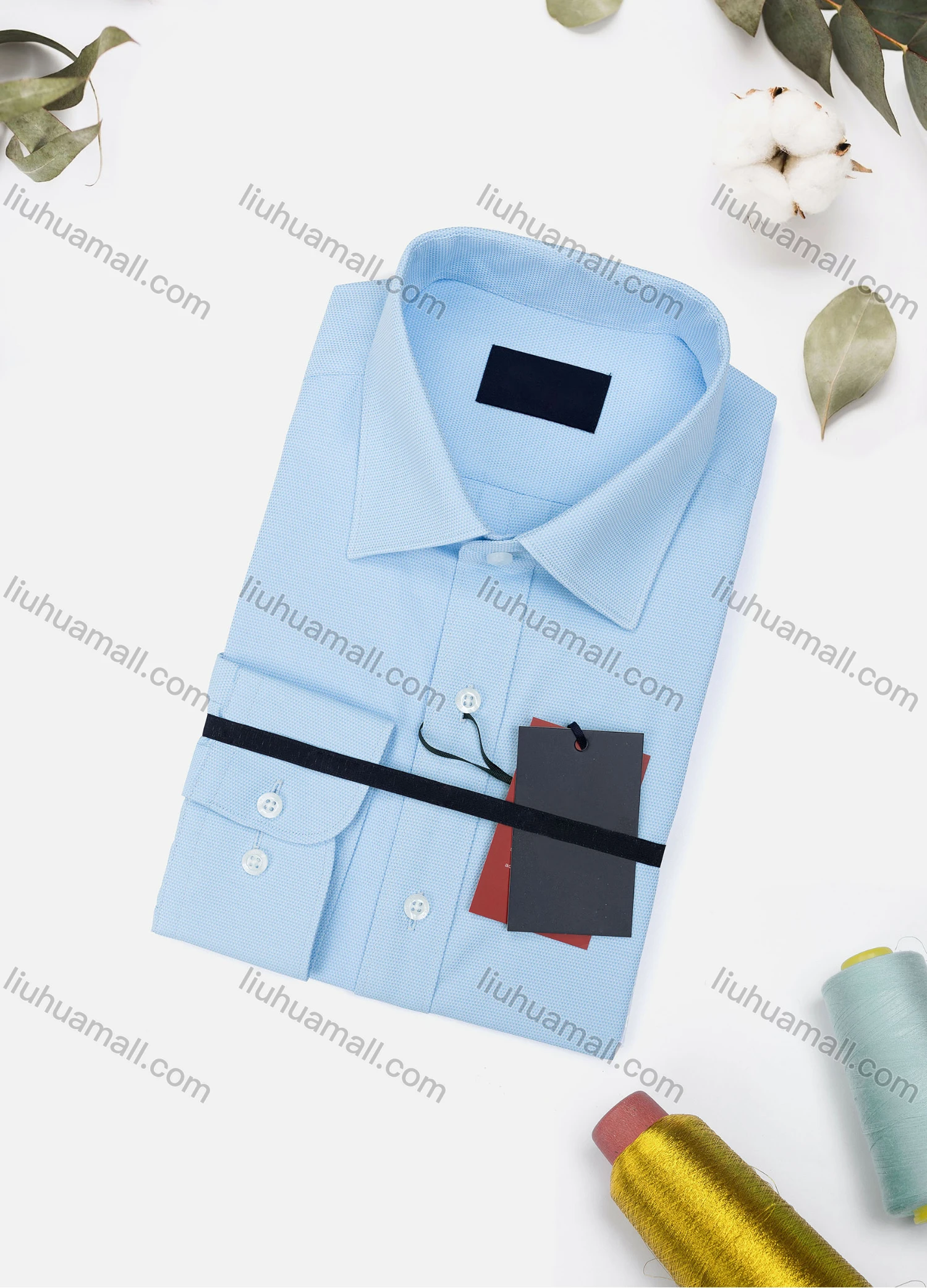 Wholesale Men's Casual Plain Long Sleeve Collared Button Down Shirt 5002-2# - Liuhuamall