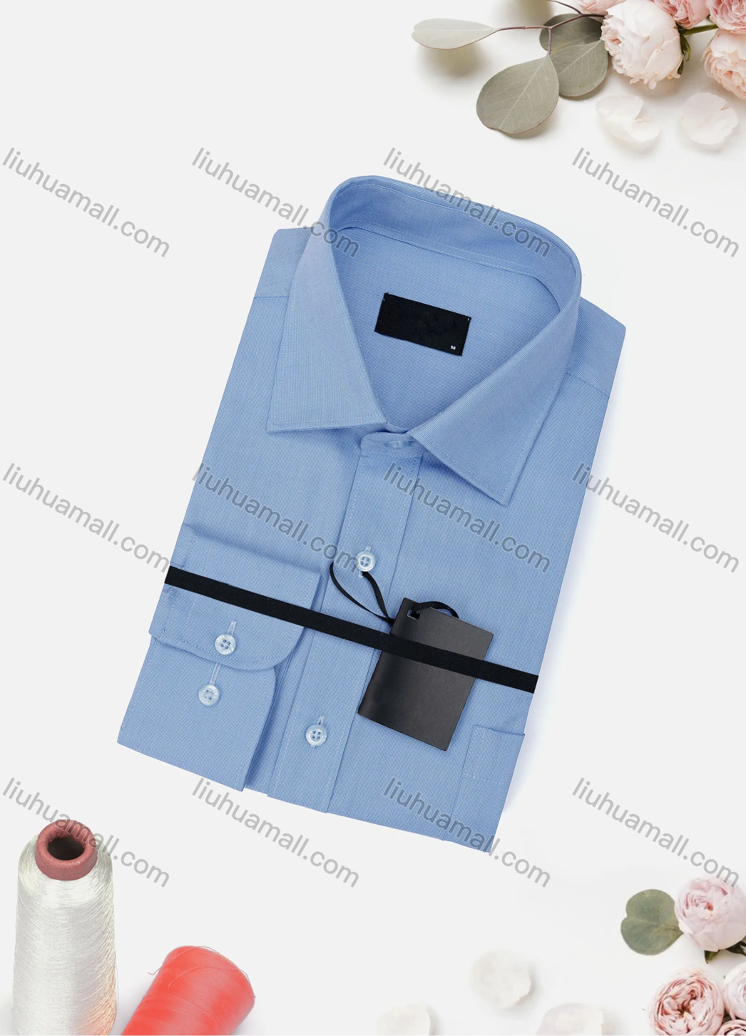 Wholesale Men's Casual Plain Long Sleeve Collared Button Down Shirt 6922-9# - Liuhuamall