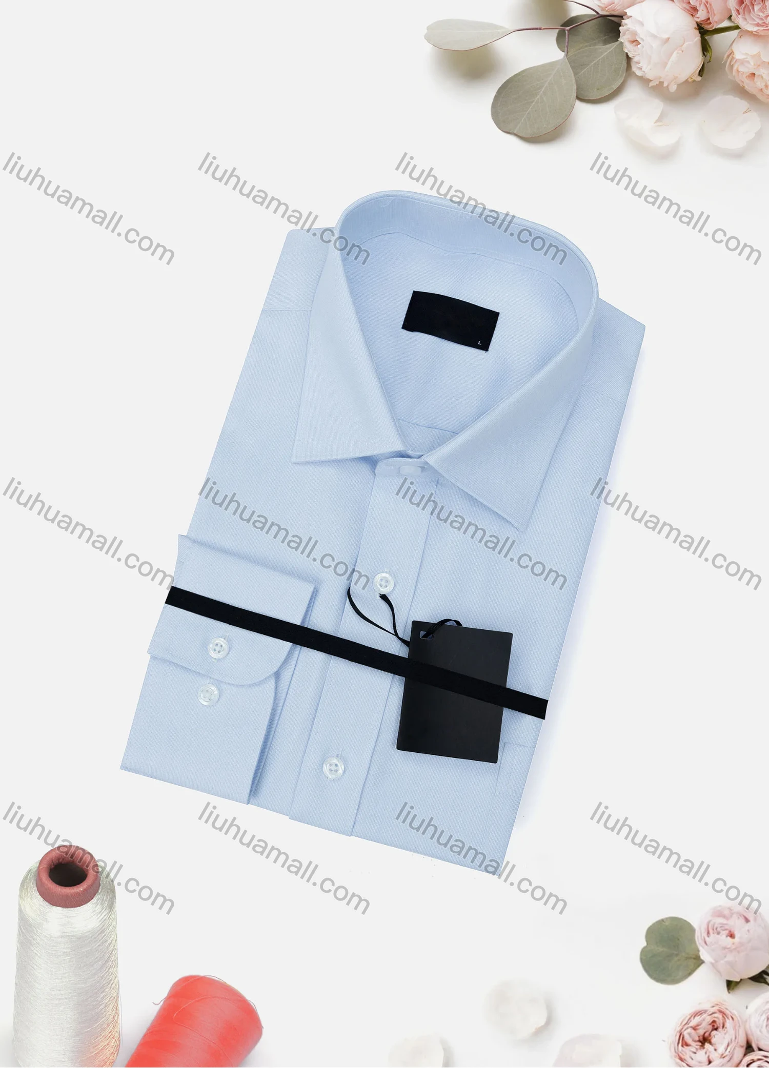 Wholesale Men's Casual Plain Long Sleeve Collared Button Down Shirt 6922-9# - Liuhuamall