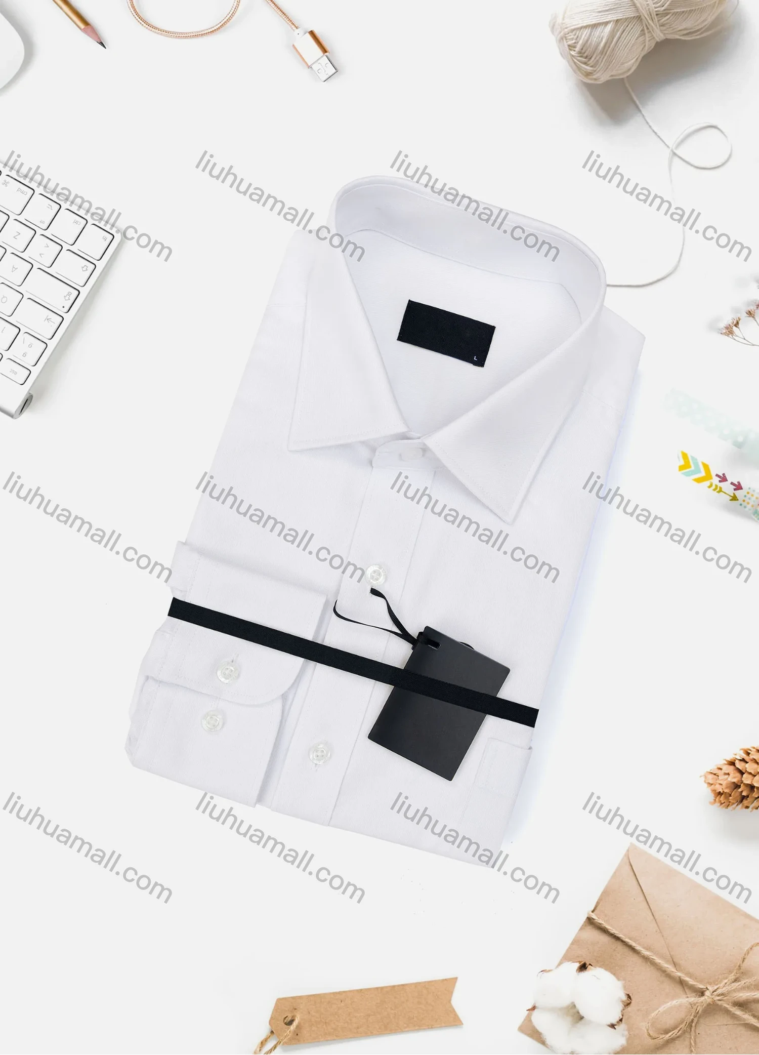 Wholesale Men's Casual Plain Long Sleeve Collared Button Down Shirt 6922-9# - Liuhuamall