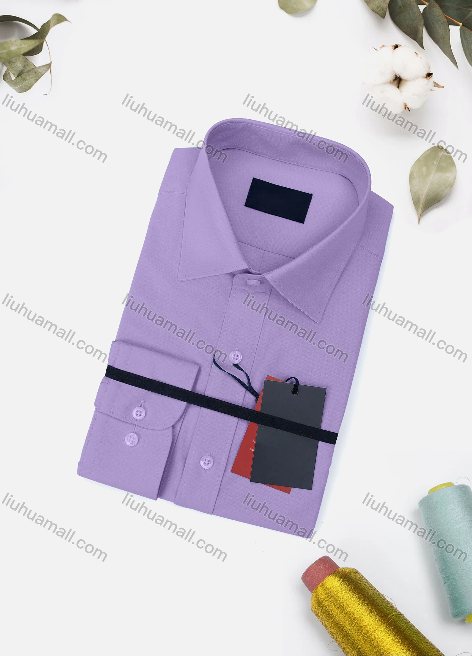 Wholesale Men's Casual Plain Long Sleeve Collared Button Down Shirt 8570-3# - Liuhuamall