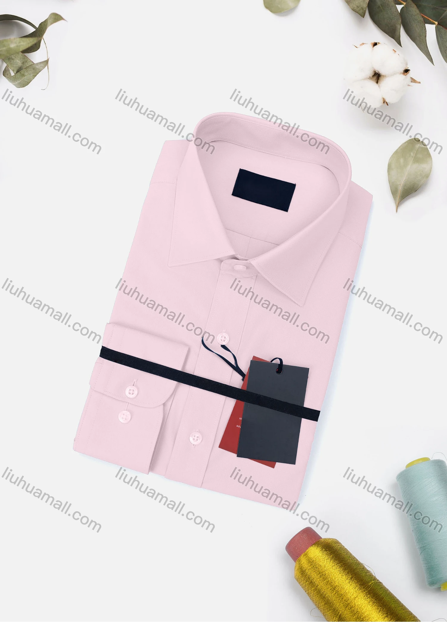 Wholesale Men's Casual Plain Long Sleeve Collared Button Down Shirt 8570-3# - Liuhuamall