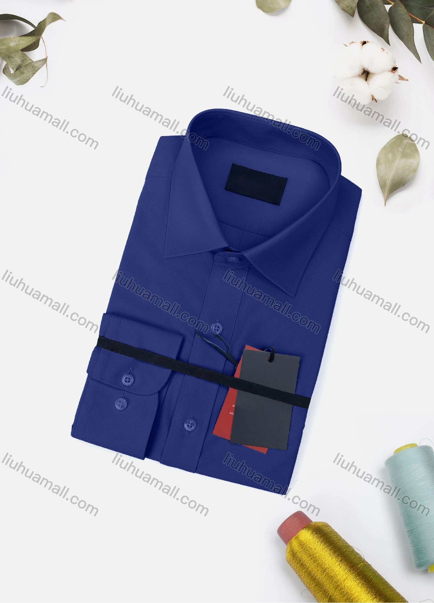 Wholesale Men's Casual Plain Long Sleeve Collared Button Down Shirt 8570-3# - Liuhuamall