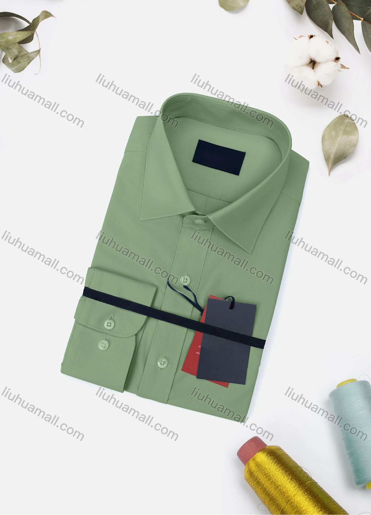 Wholesale Men's Casual Plain Long Sleeve Collared Button Down Shirt 8570-3# - Liuhuamall
