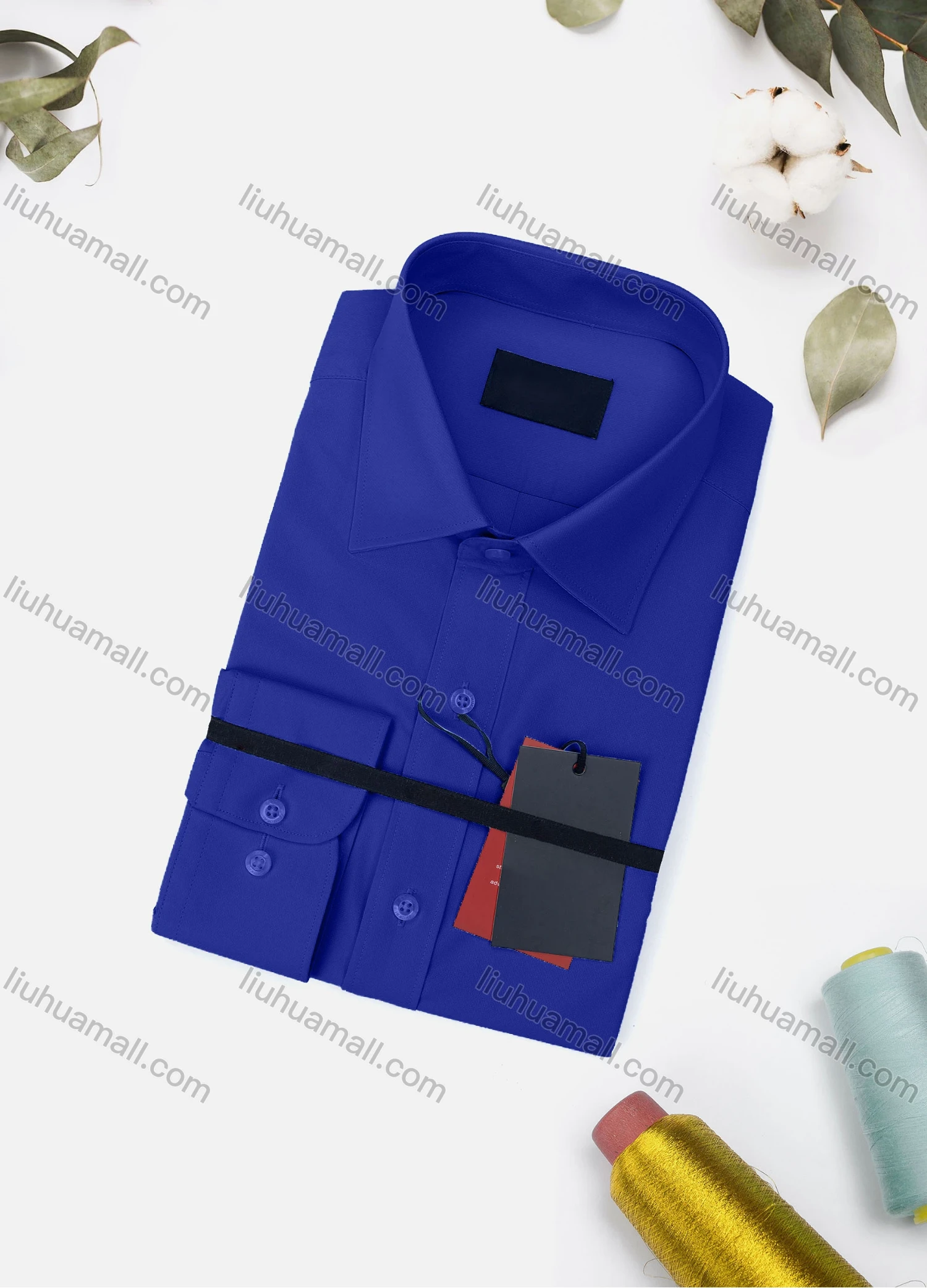 Wholesale Men's Casual Plain Long Sleeve Collared Button Down Shirt 8570-3# - Liuhuamall