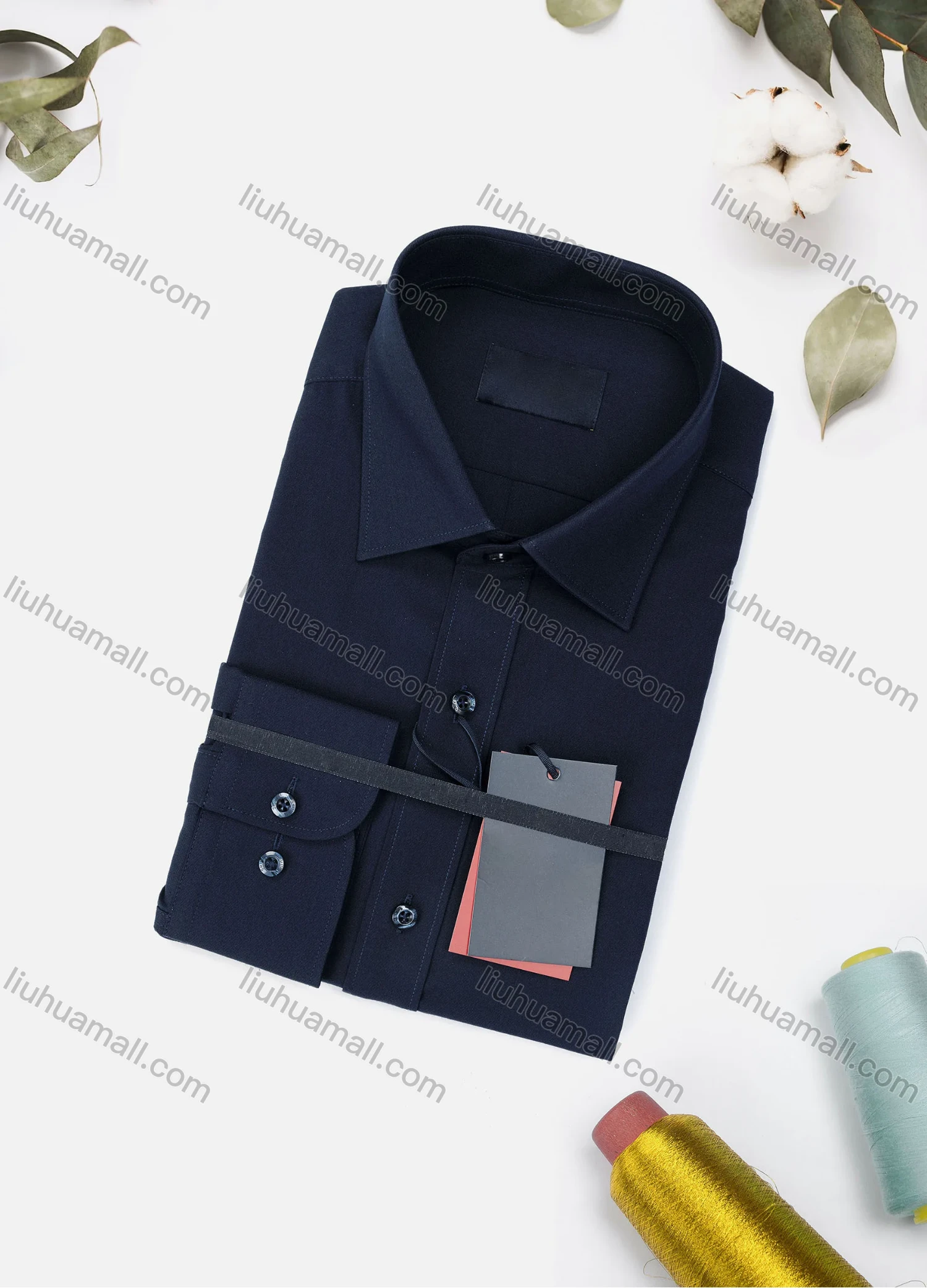 Wholesale Men's Casual Plain Long Sleeve Collared Button Down Shirt 8570-3# - Liuhuamall