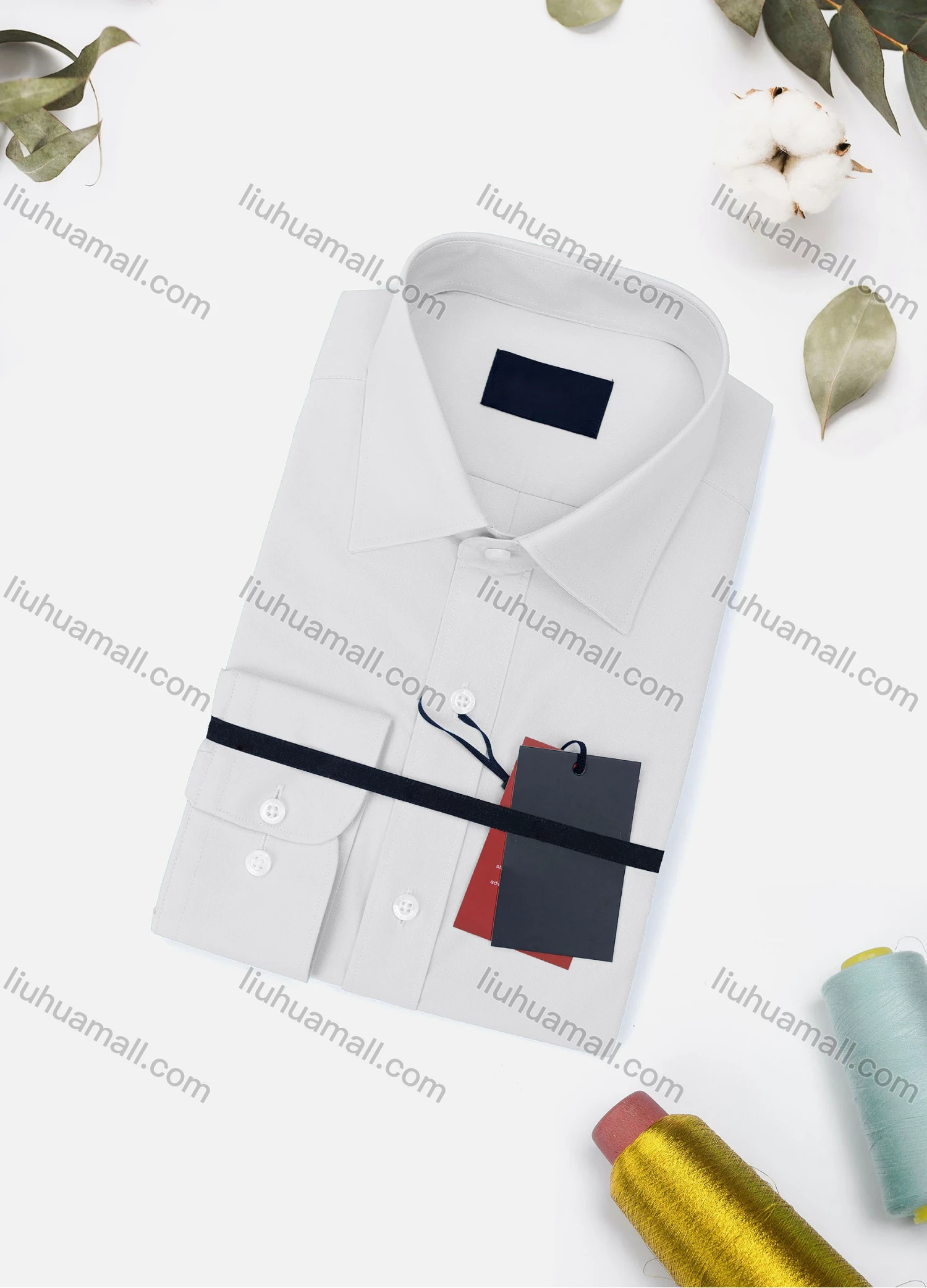 Wholesale Men's Casual Plain Long Sleeve Collared Button Down Shirt 8570-3# - Liuhuamall