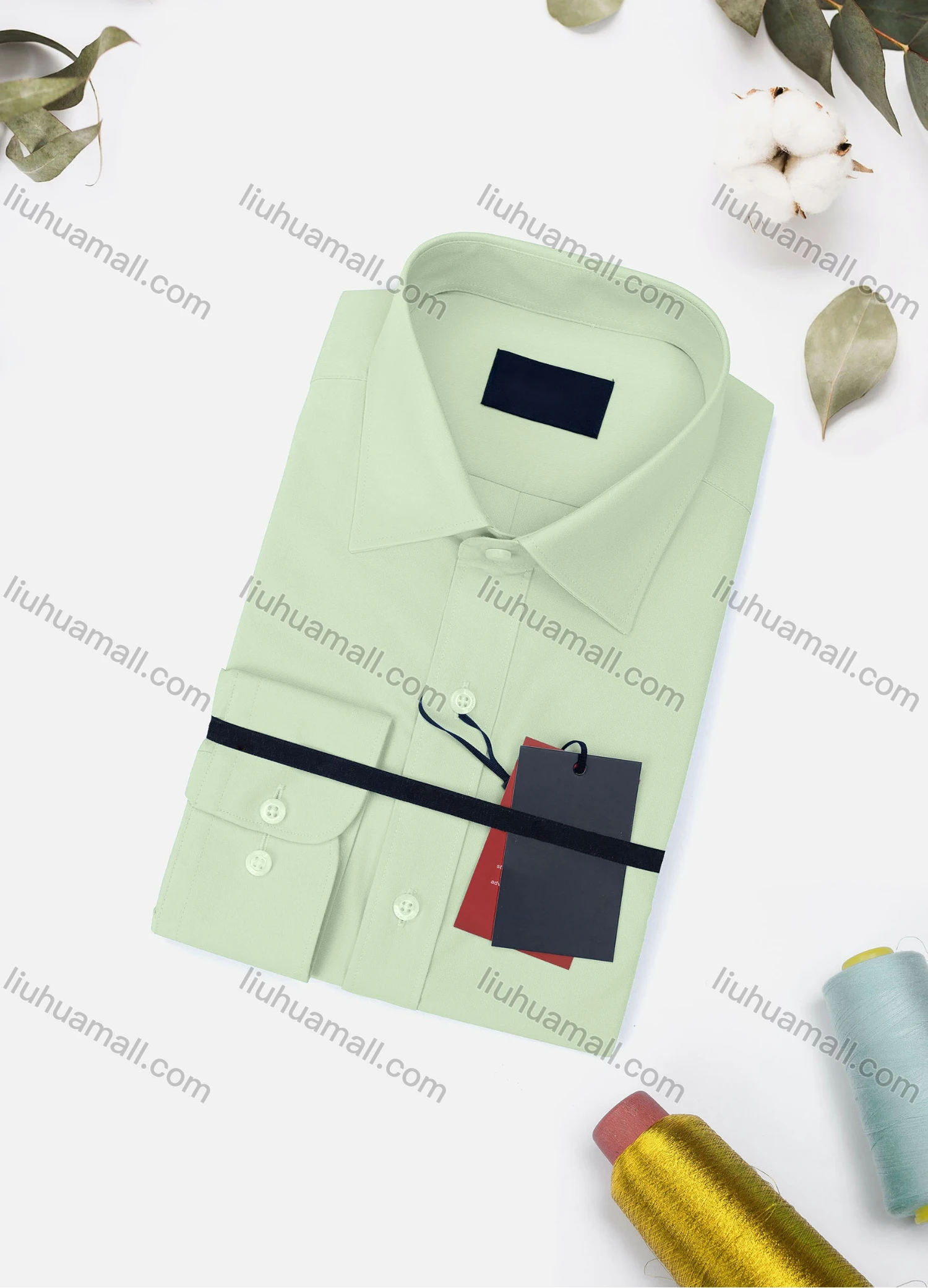 Wholesale Men's Casual Plain Long Sleeve Collared Button Down Shirt 8570-3# - Liuhuamall