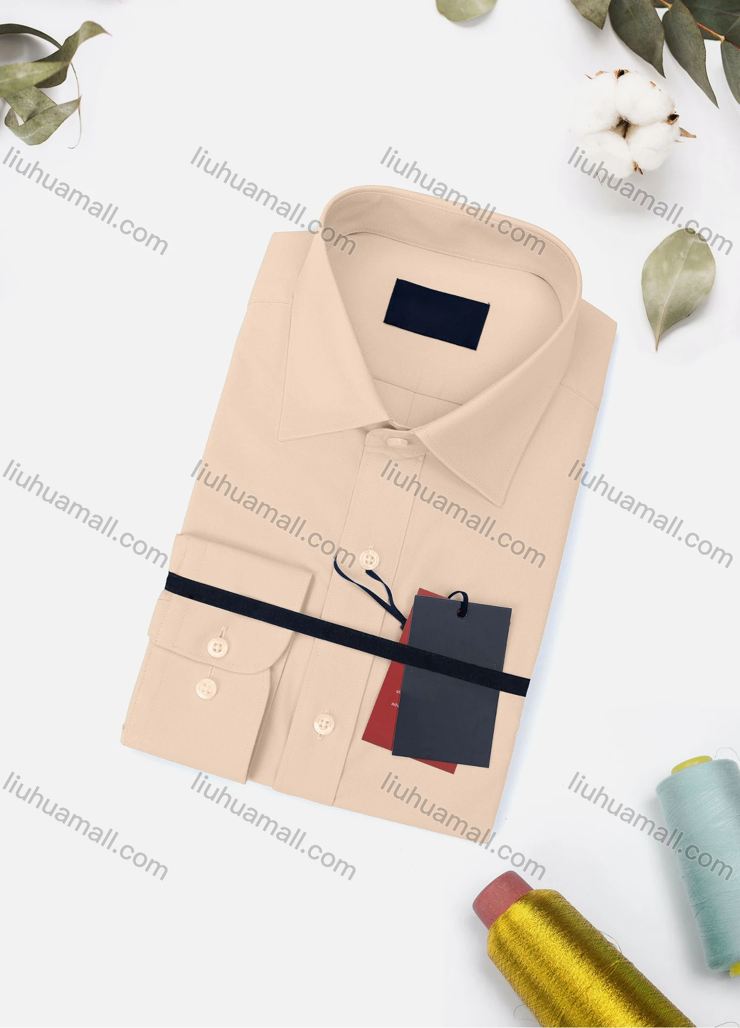 Wholesale Men's Casual Plain Long Sleeve Collared Button Down Shirt 8570-3# - Liuhuamall