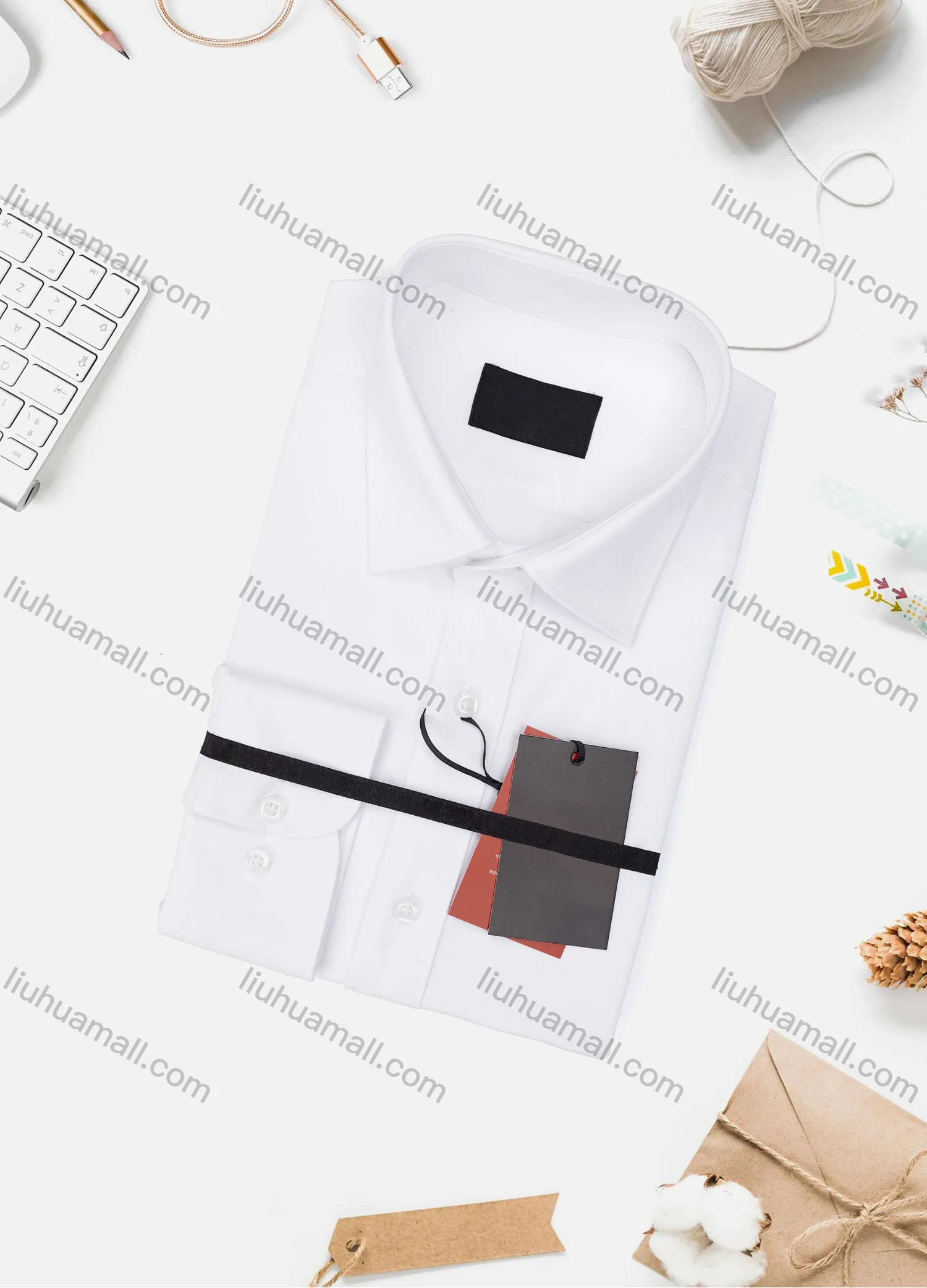 Wholesale Men's Casual Plain Long Sleeve Collared Button Down Shirt 8918-2# - Liuhuamall