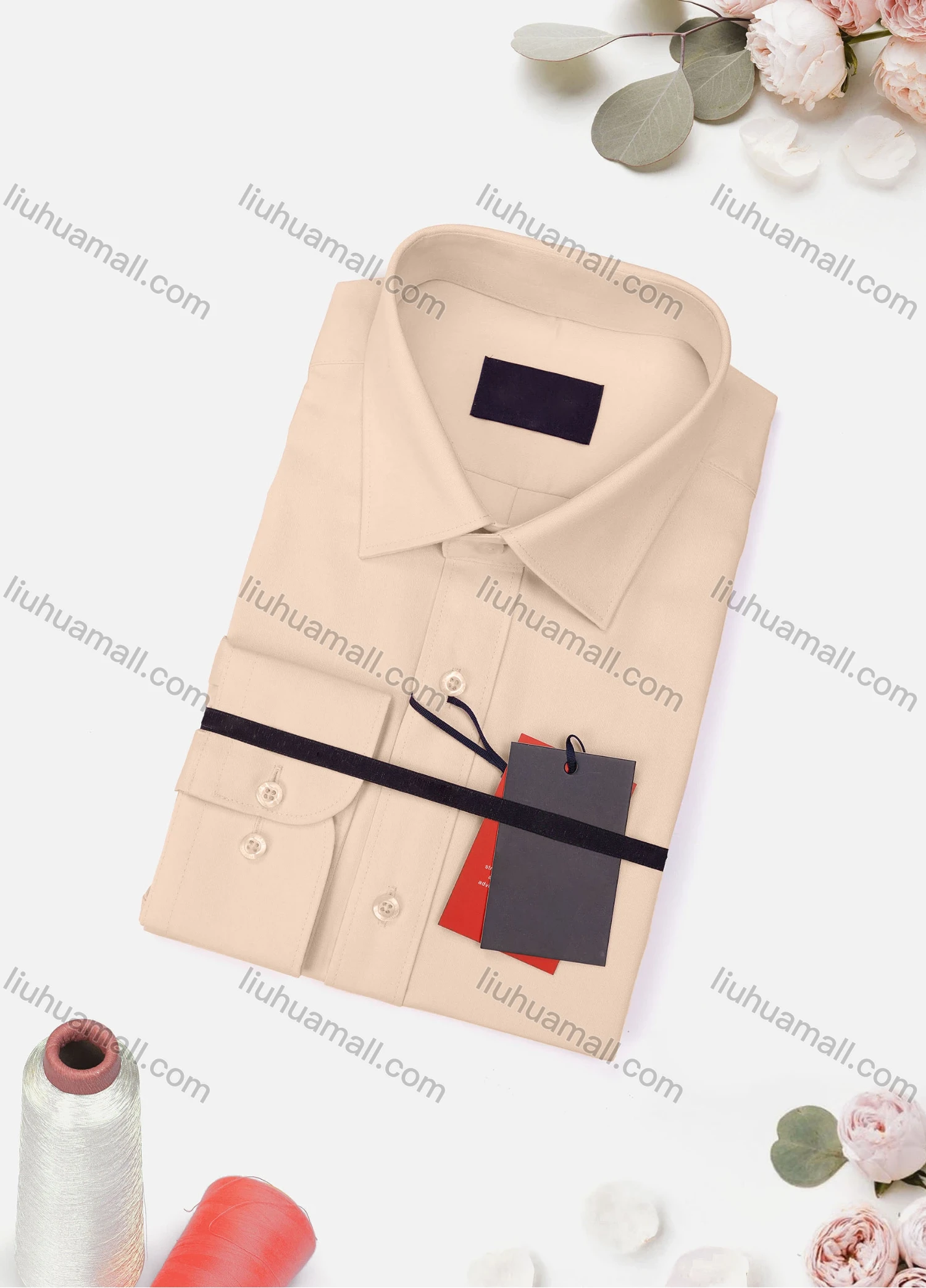 Wholesale Men's Casual Plain Long Sleeve Collared Button Down Shirt 8919-4# - Liuhuamall