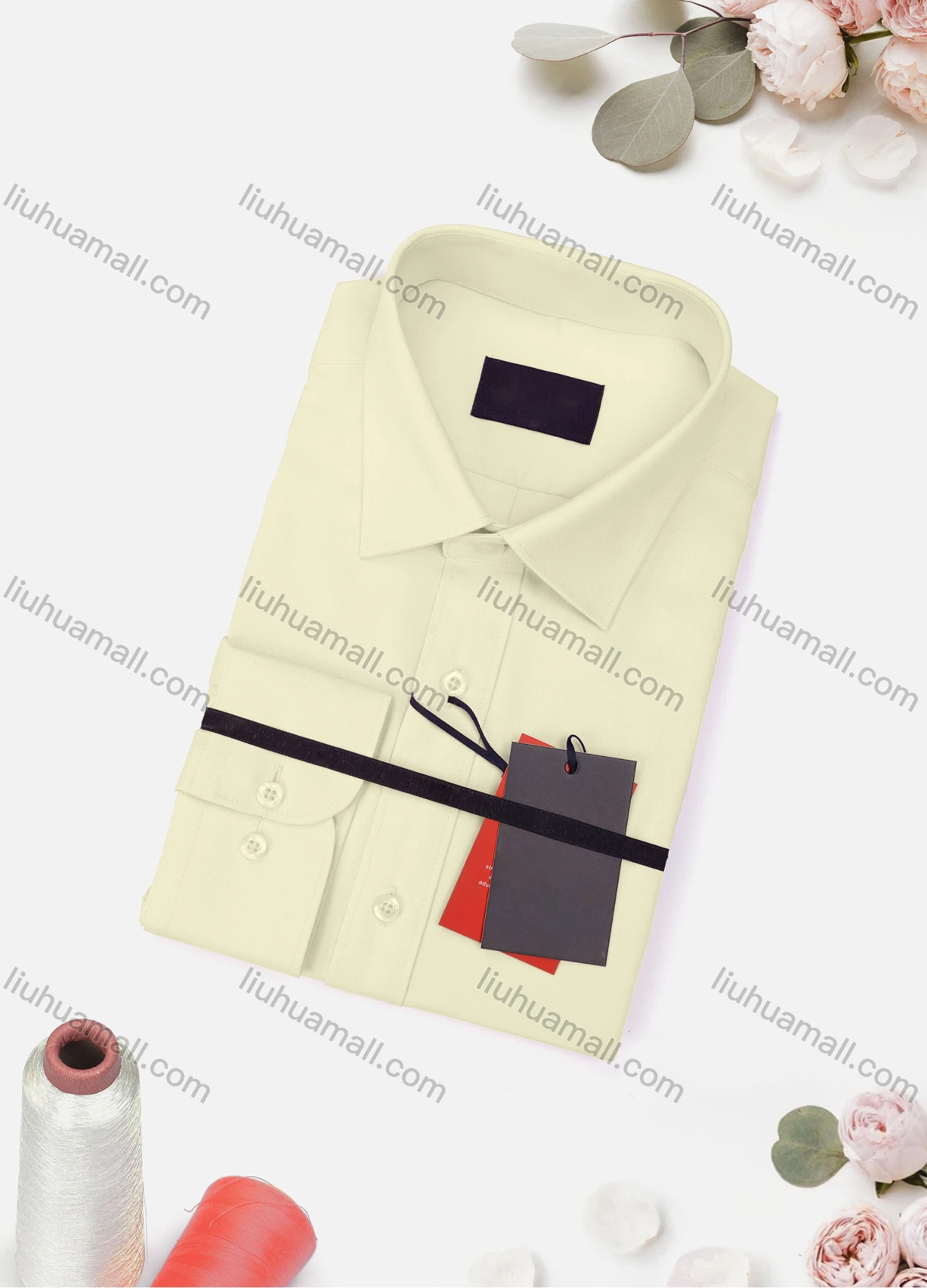 Wholesale Men's Casual Plain Long Sleeve Collared Button Down Shirt 8919-4# - Liuhuamall