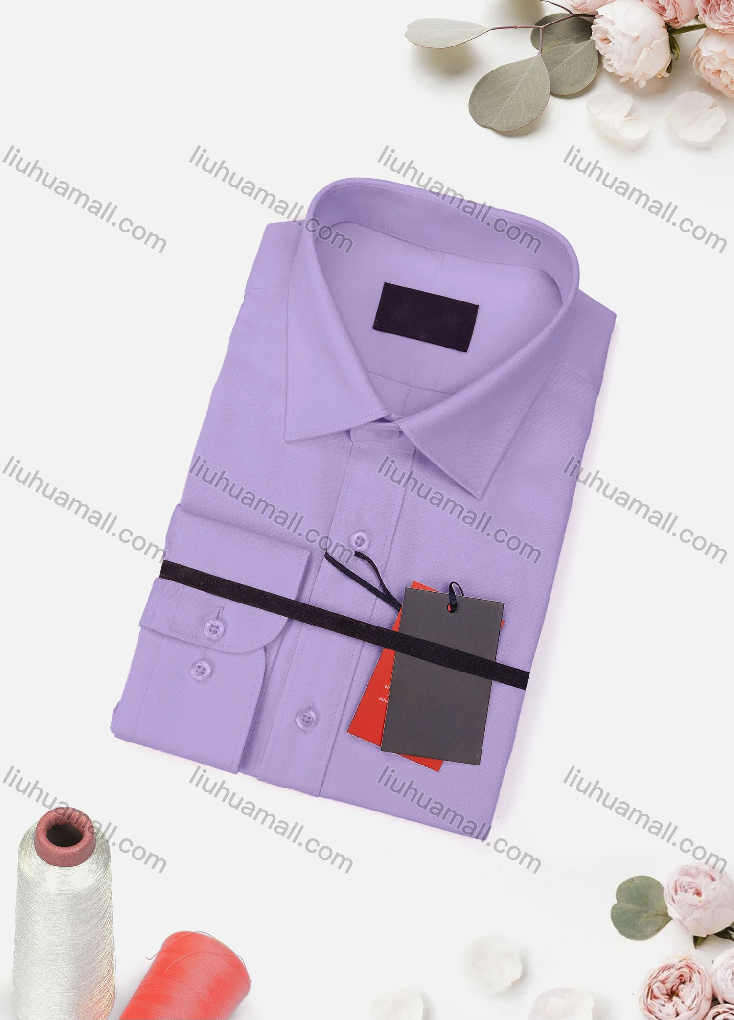 Wholesale Men's Casual Plain Long Sleeve Collared Button Down Shirt 8919-4# - Liuhuamall