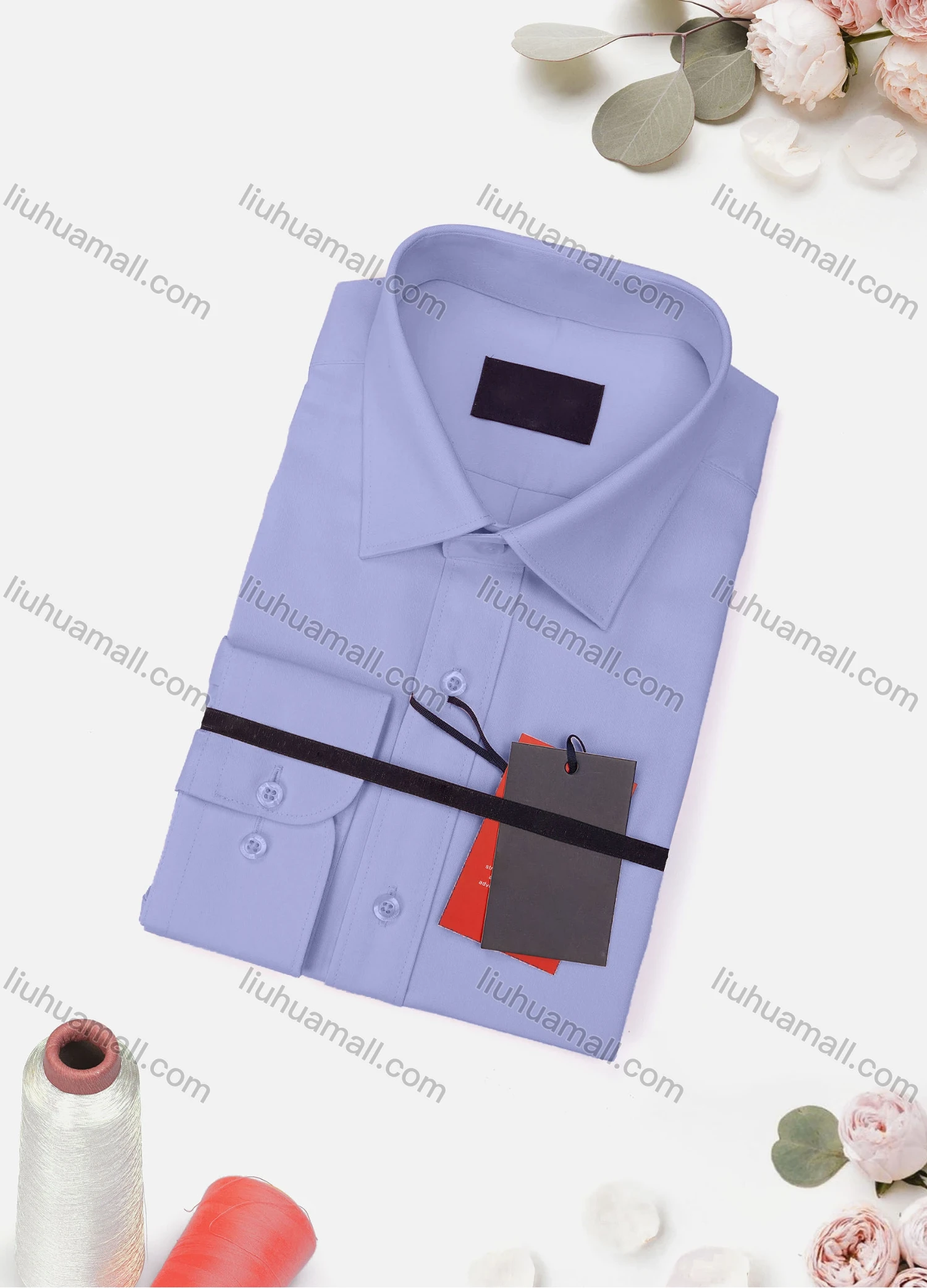 Wholesale Men's Casual Plain Long Sleeve Collared Button Down Shirt 8919-4# - Liuhuamall