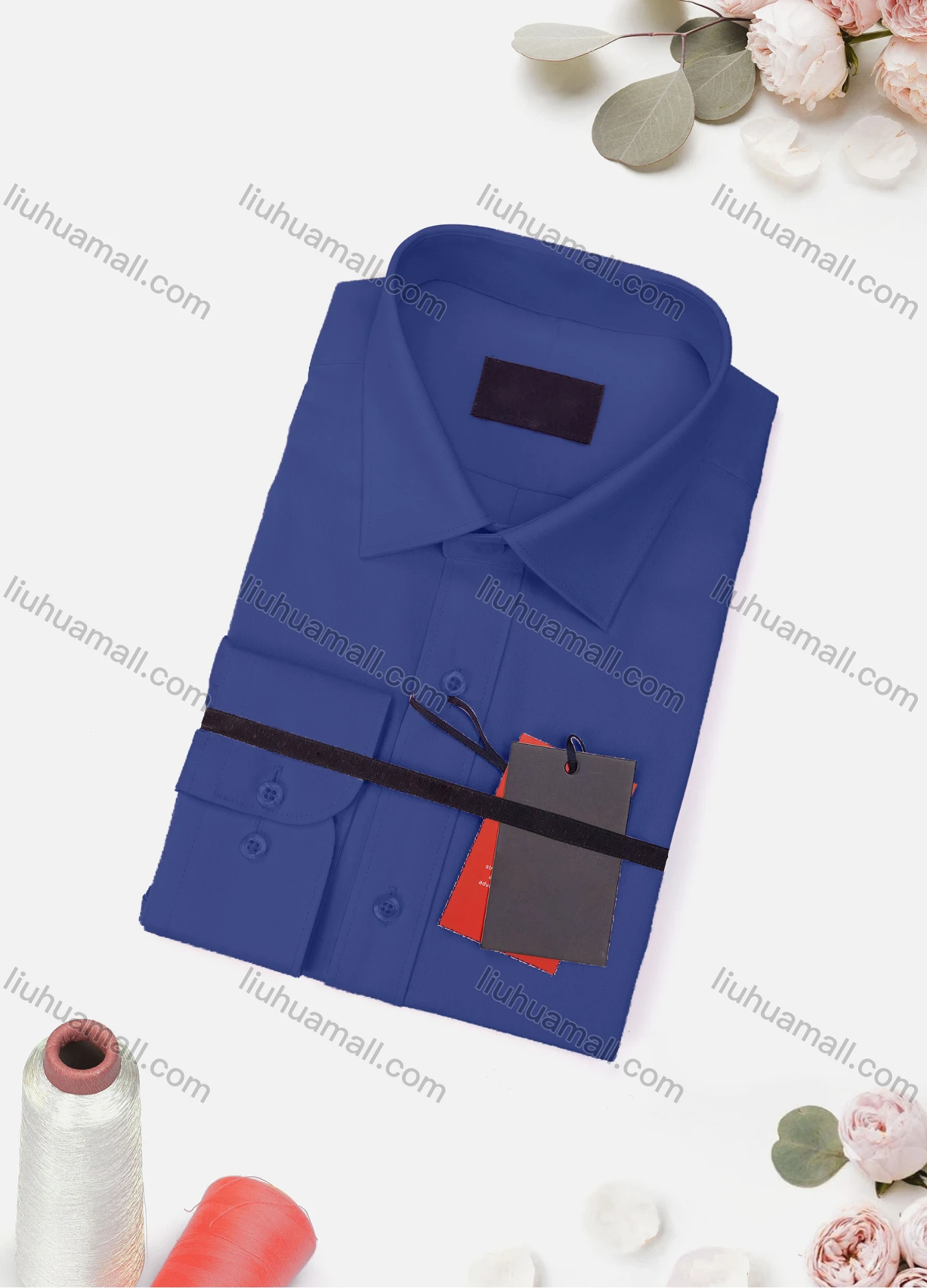 Wholesale Men's Casual Plain Long Sleeve Collared Button Down Shirt 8919-4# - Liuhuamall