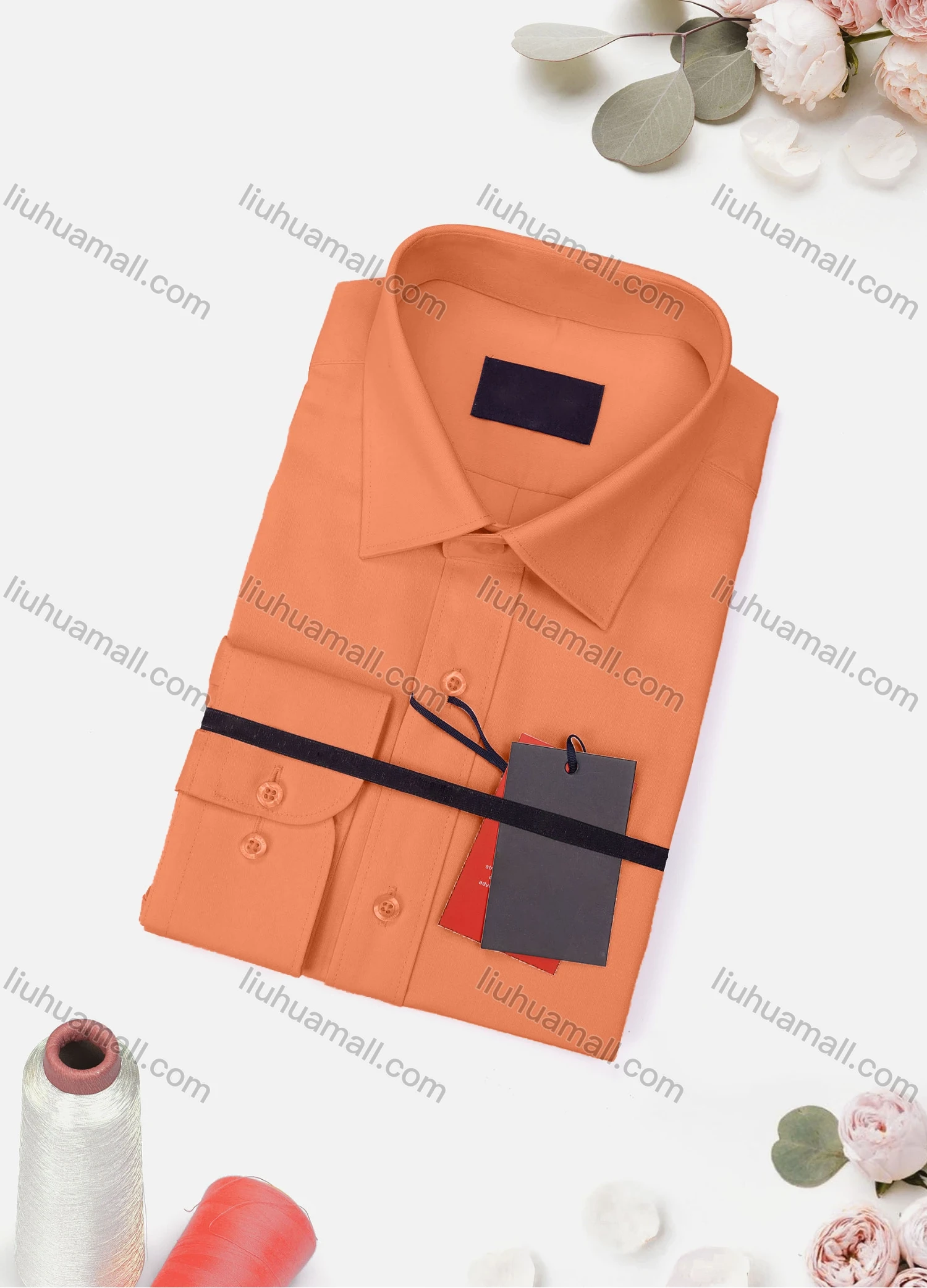 Wholesale Men's Casual Plain Long Sleeve Collared Button Down Shirt 8919-4# - Liuhuamall