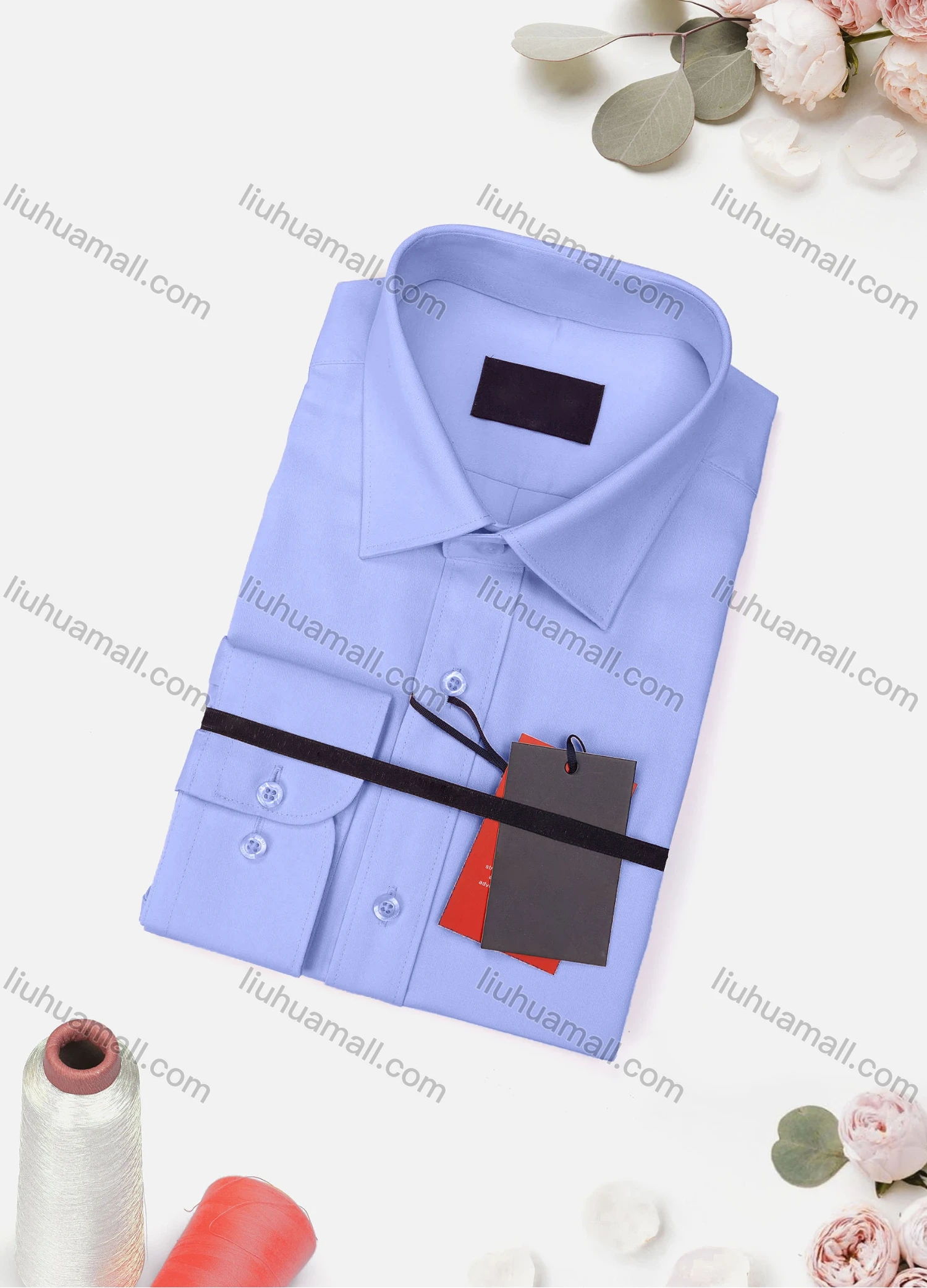 Wholesale Men's Casual Plain Long Sleeve Collared Button Down Shirt 8919-4# - Liuhuamall