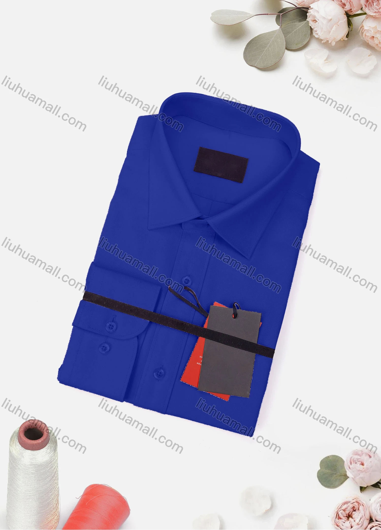 Wholesale Men's Casual Plain Long Sleeve Collared Button Down Shirt 8919-4# - Liuhuamall