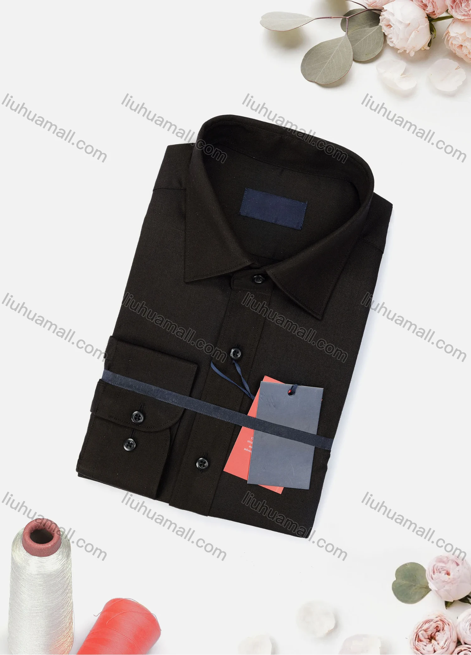 Wholesale Men's Casual Plain Long Sleeve Collared Button Down Shirt 8919-4# - Liuhuamall