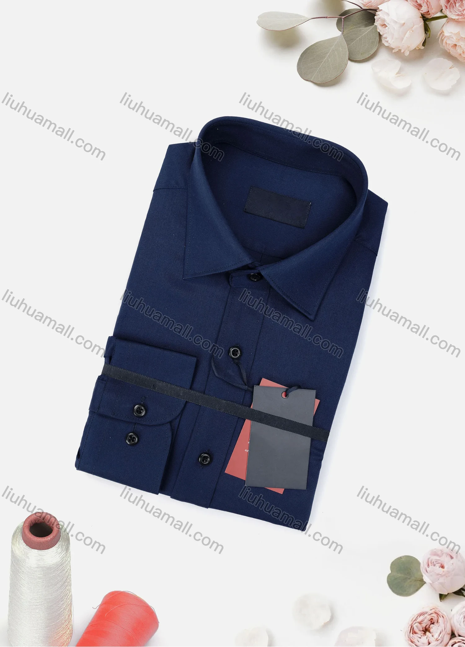 Wholesale Men's Casual Plain Long Sleeve Collared Button Down Shirt 8919-4# - Liuhuamall