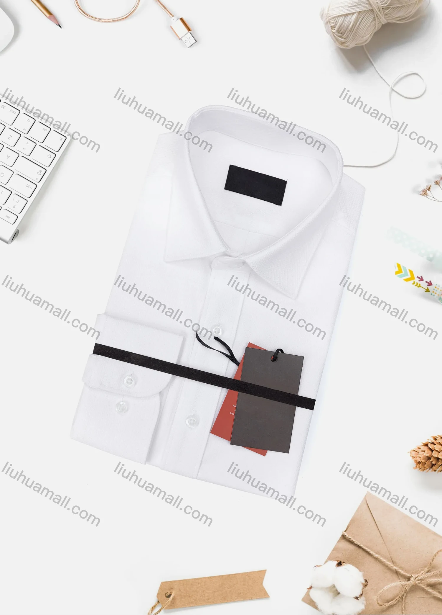 Wholesale Men's Casual Plain Long Sleeve Collared Button Down Shirt WX02-2# - Liuhuamall