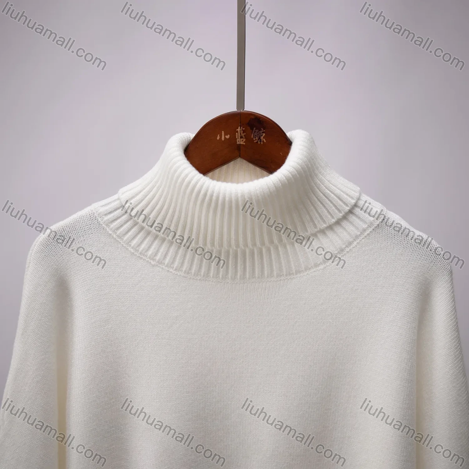 Wholesale Women's Casual High Neck Long Sleeve Plain Pullover Sweater - Liuhuamall