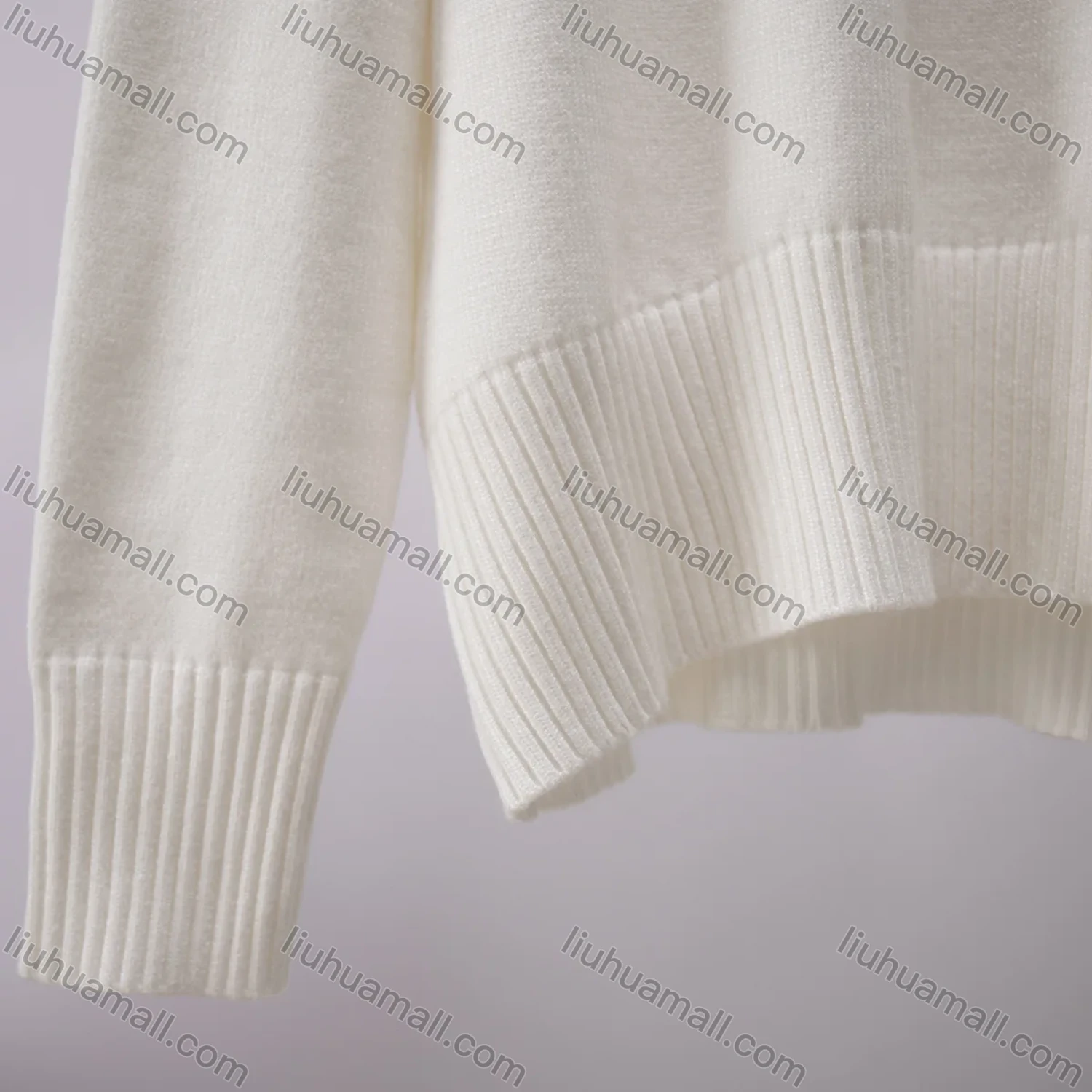 Wholesale Women's Casual High Neck Long Sleeve Plain Pullover Sweater - Liuhuamall