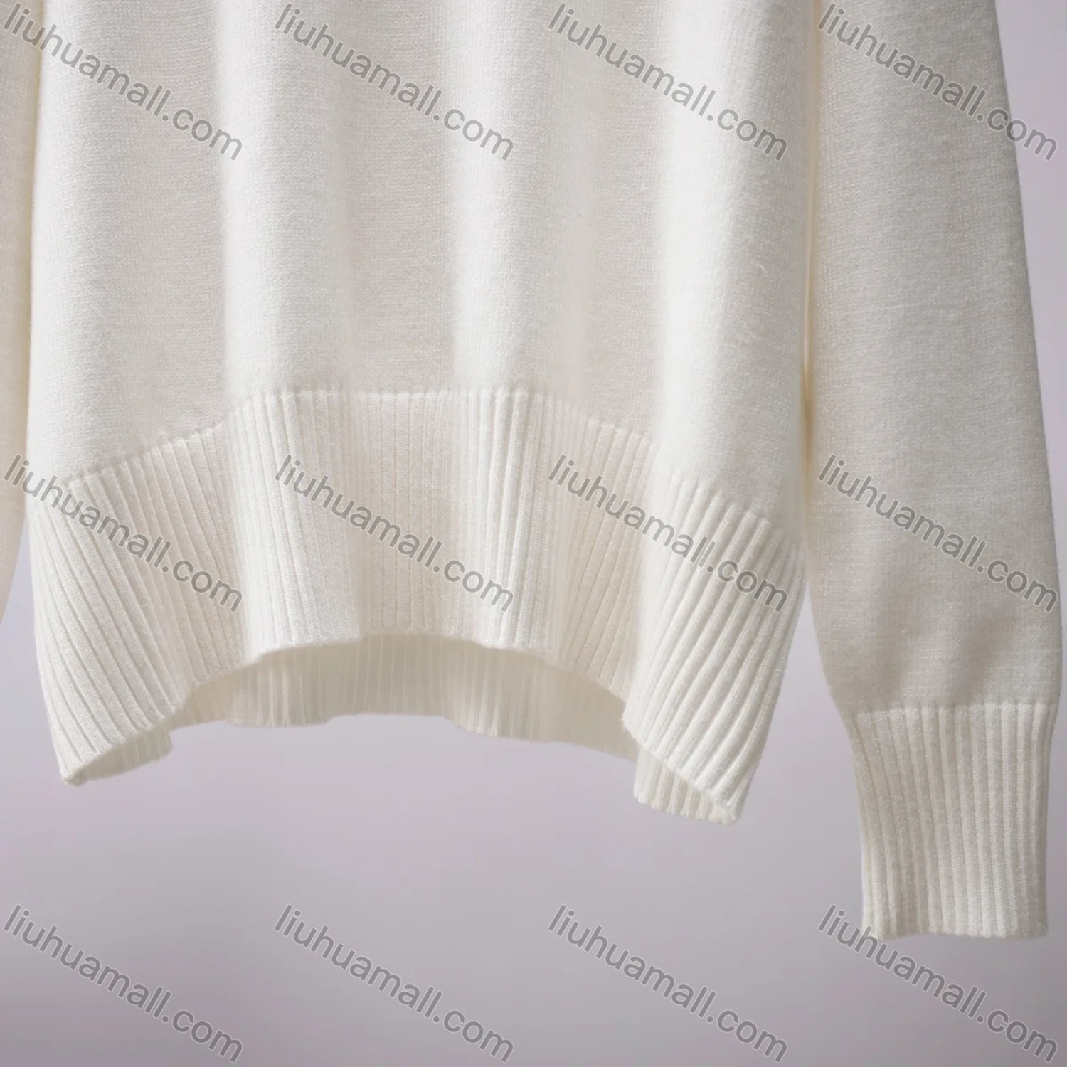 Wholesale Women's Casual High Neck Long Sleeve Plain Pullover Sweater - Liuhuamall