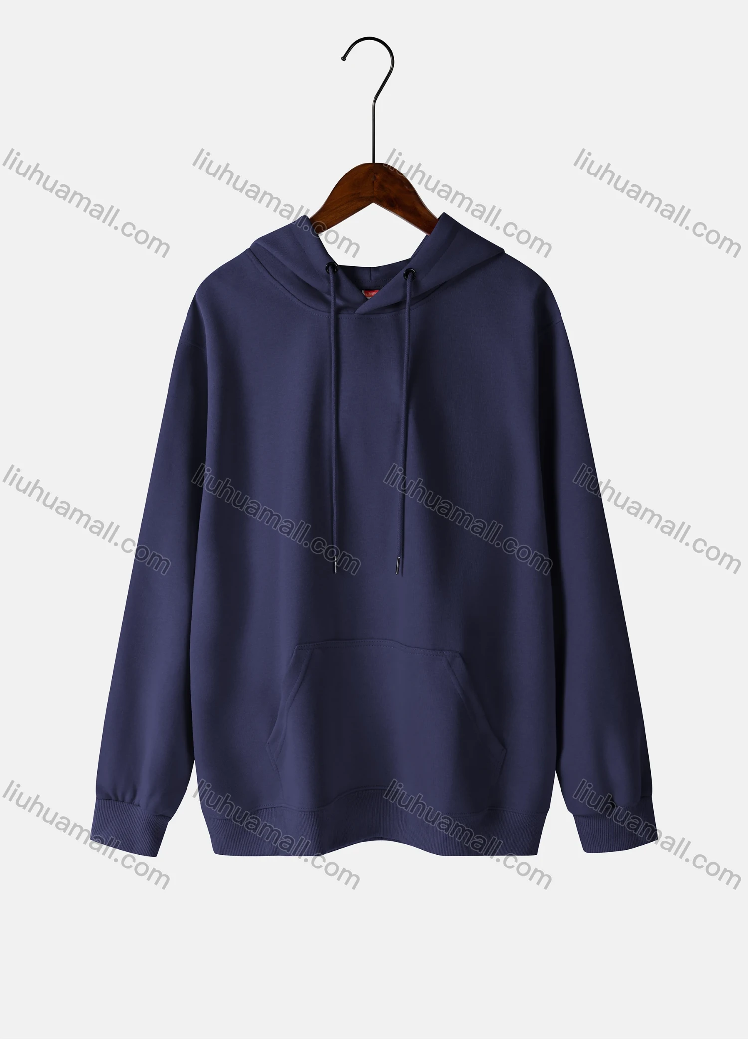 Wholesale Women's Basics Long Sleeve Plain Drawstring Casual Hoodie Sweatshirt With Kangaroo Pocket 0005# - Liuhuamall