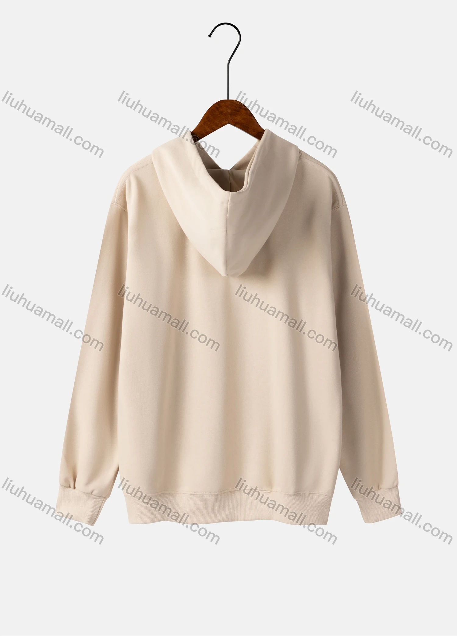 Wholesale Women's Basics Long Sleeve Plain Drawstring Casual Hoodie Sweatshirt With Kangaroo Pocket 0005# - Liuhuamall