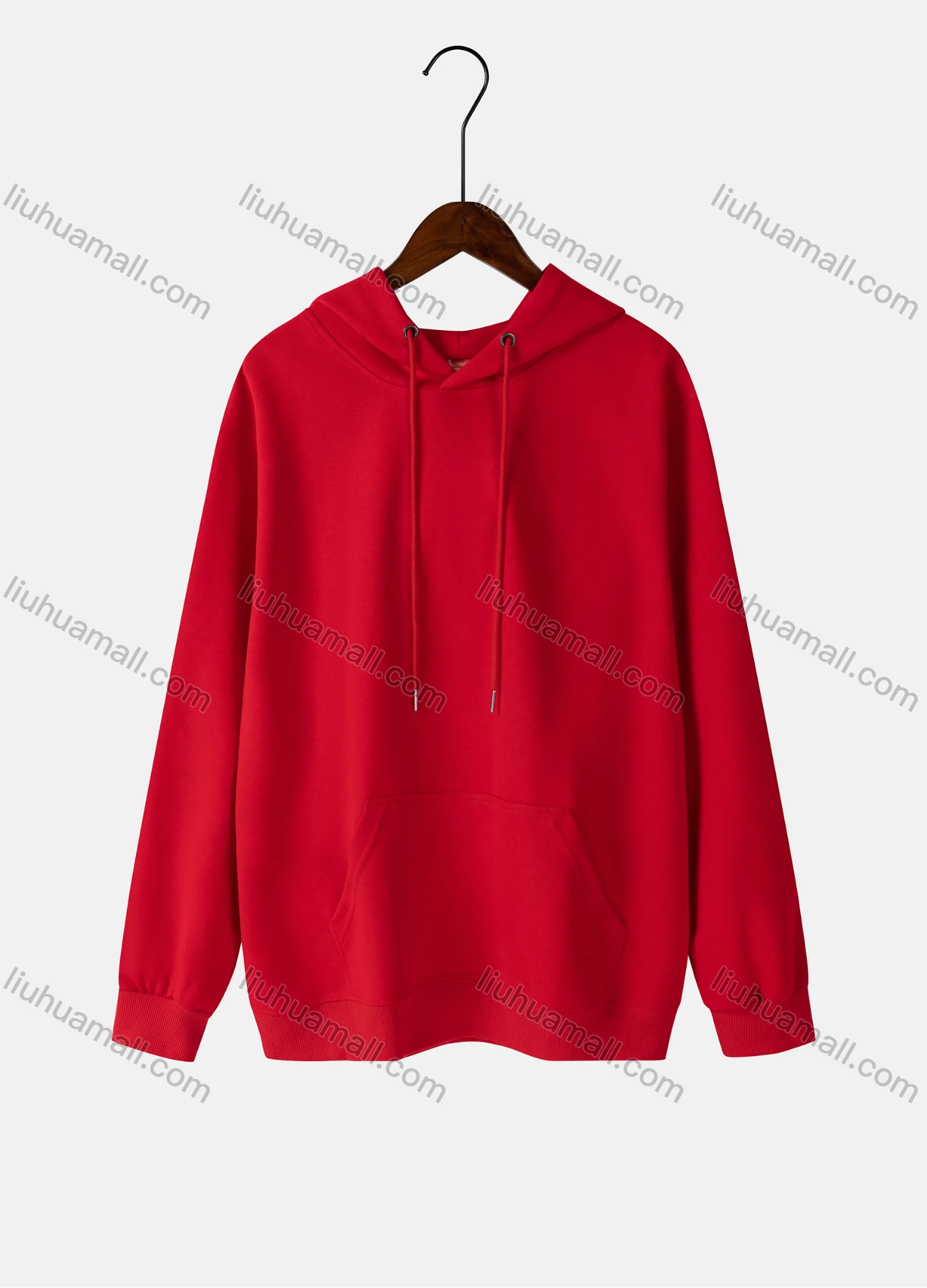 Wholesale Women's Basics Long Sleeve Plain Drawstring Casual Hoodie Sweatshirt With Kangaroo Pocket 0005# - Liuhuamall
