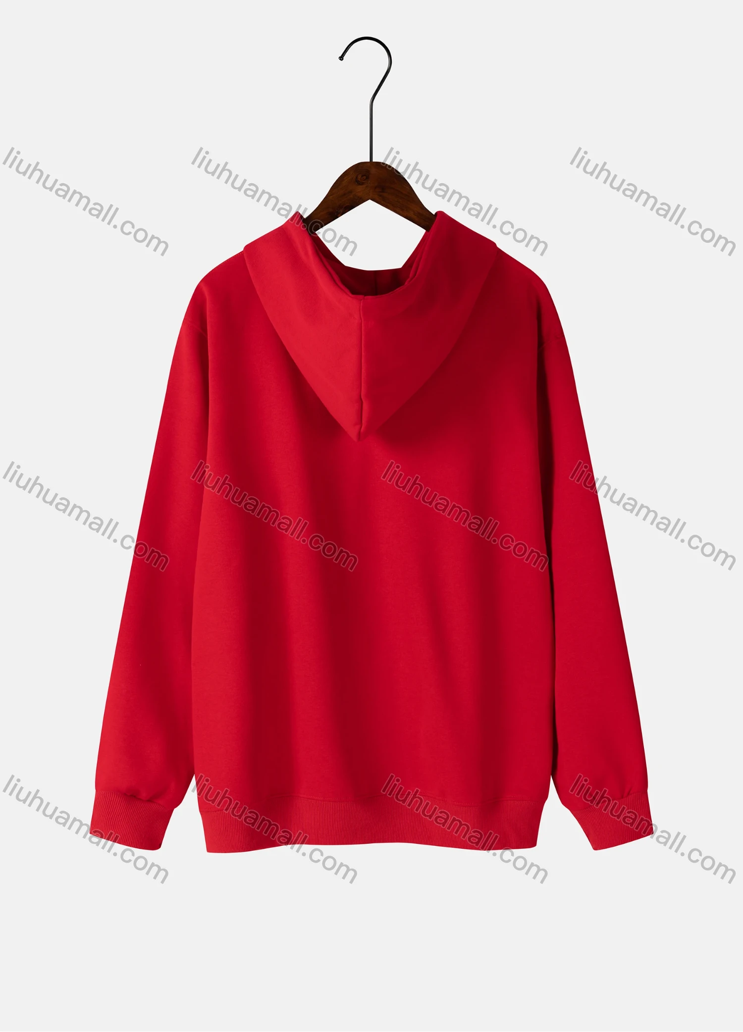 Wholesale Women's Basics Long Sleeve Plain Drawstring Casual Hoodie Sweatshirt With Kangaroo Pocket 0005# - Liuhuamall