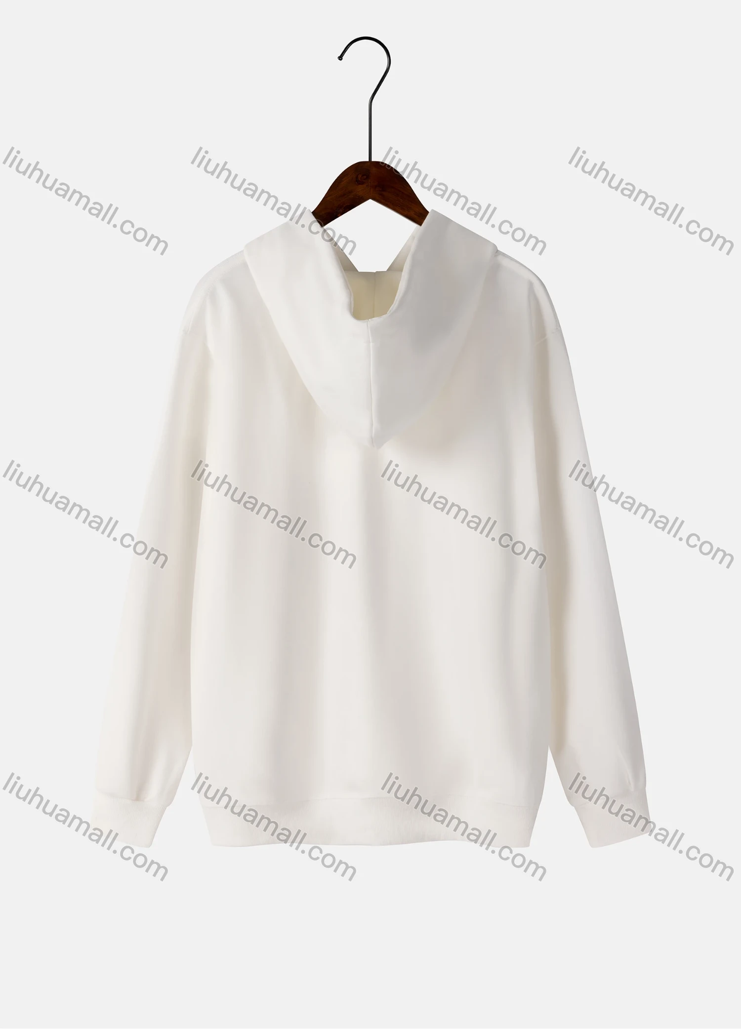 Wholesale Women's Basics Long Sleeve Plain Drawstring Casual Hoodie Sweatshirt With Kangaroo Pocket 0005# - Liuhuamall