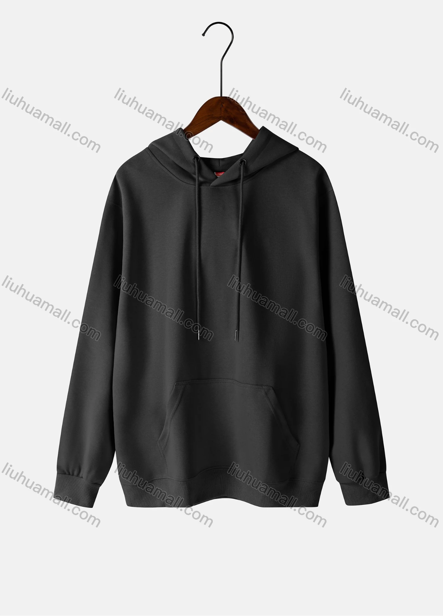 Wholesale Women's Basics Long Sleeve Plain Drawstring Casual Hoodie Sweatshirt With Kangaroo Pocket 0005# - Liuhuamall