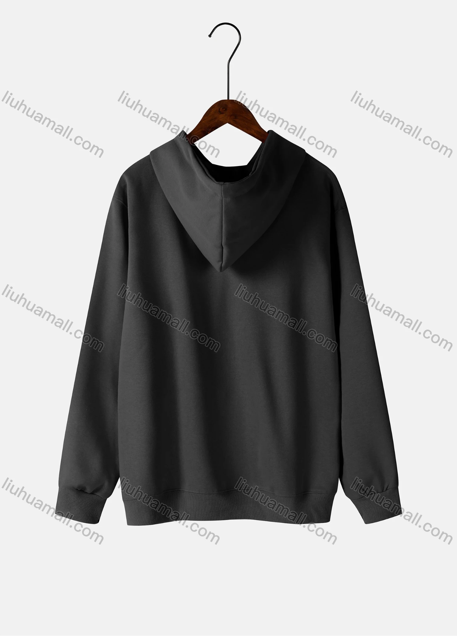 Wholesale Women's Basics Long Sleeve Plain Drawstring Casual Hoodie Sweatshirt With Kangaroo Pocket 0005# - Liuhuamall