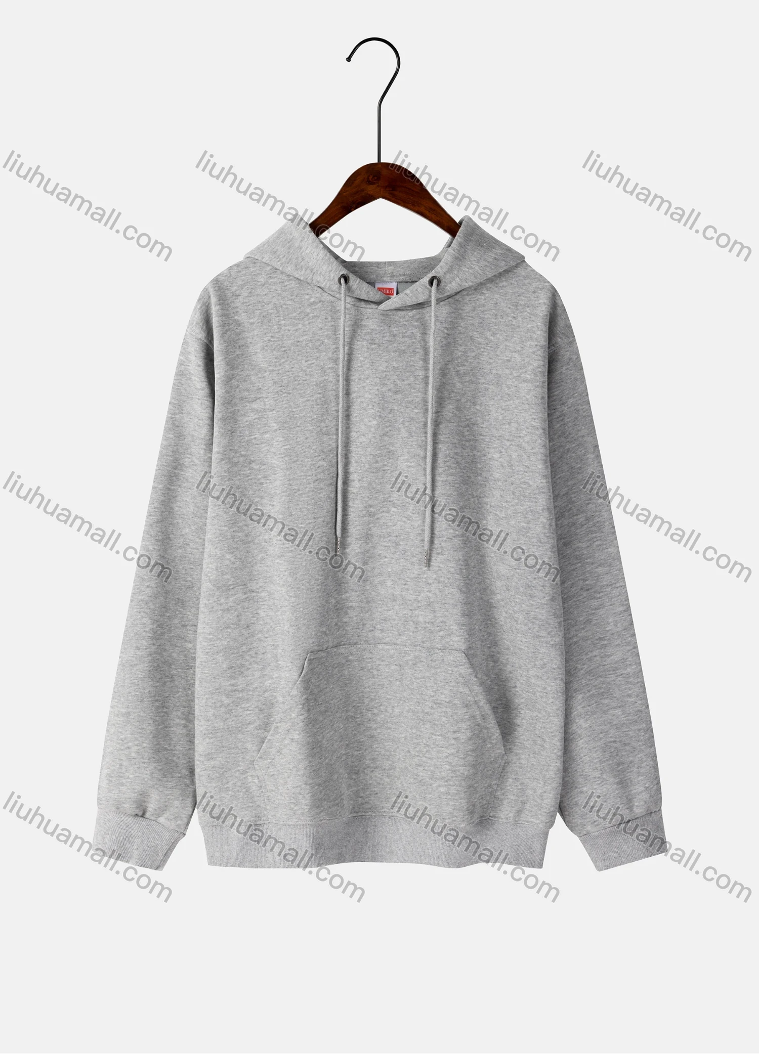 Wholesale Women's Basics Long Sleeve Plain Drawstring Casual Hoodie Sweatshirt With Kangaroo Pocket 0005# - Liuhuamall